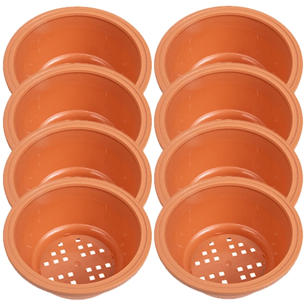 Gongxipen 8pcs Gardening Flower Pot Flower Planter Garden Plant Pot Plastic Plant Pots