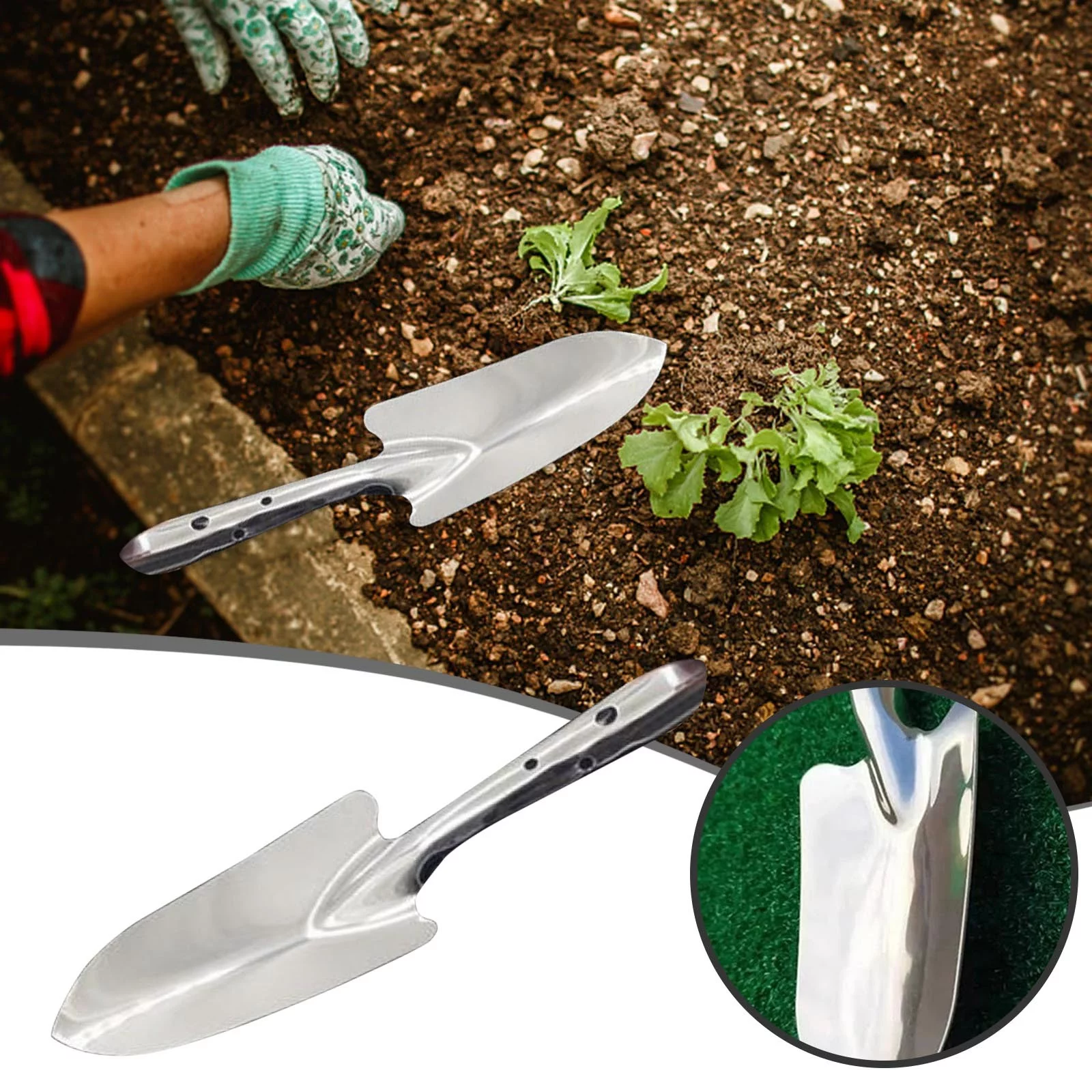 LLQkigsxse Starting Pods Stainless Steel Gardening Potting Soils Scoop Hand Soils Retirement Gift for Woman