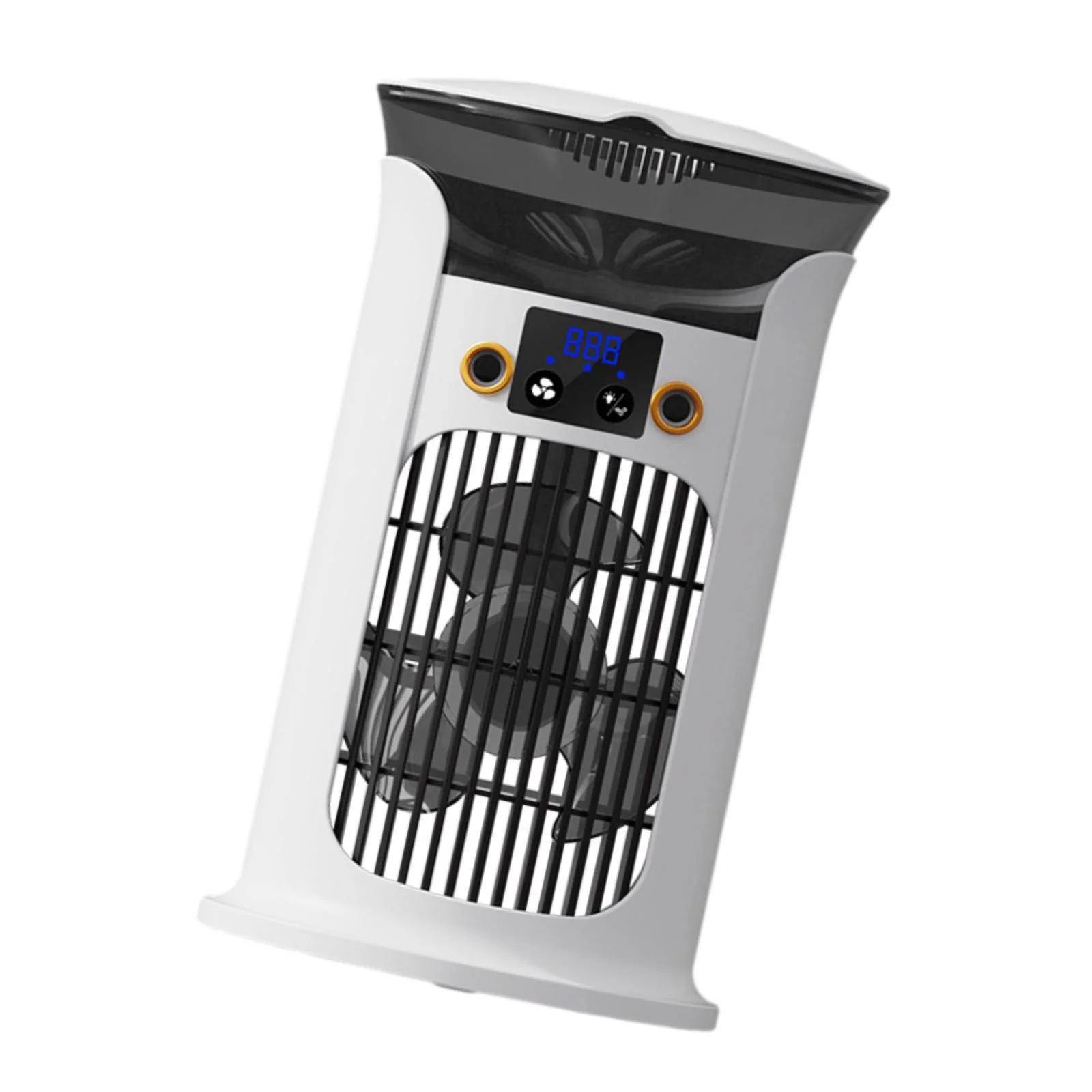kowaku Portable Air Air Cooling Fan Mini Air Personal Space Adjustable Air Humidifier for Household Work Car Home White