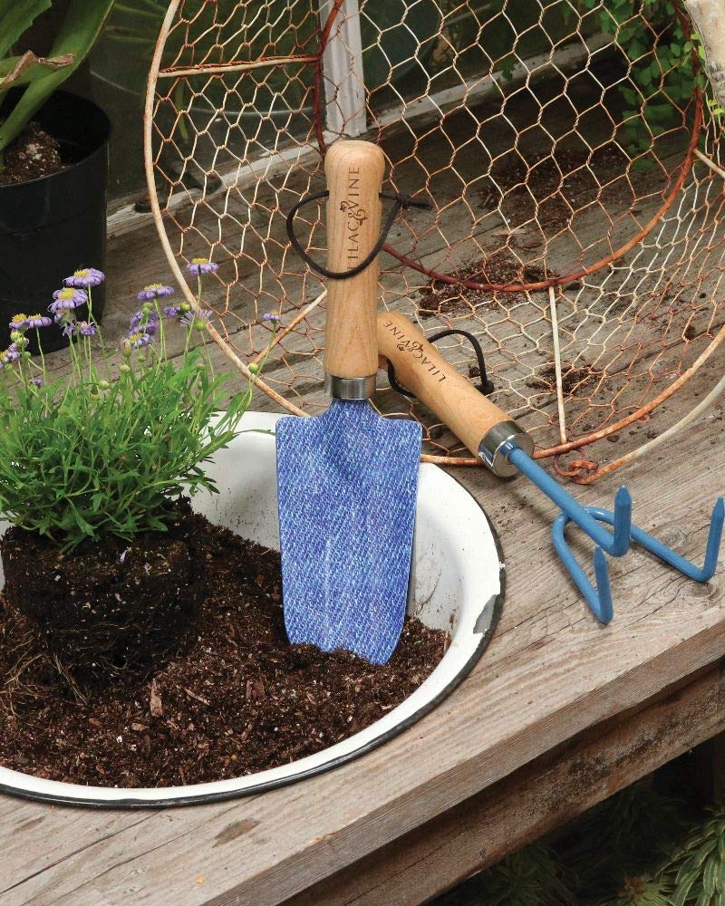 Regal's Lilac & Vine Garden Big Blue Garden Tools Set/2 Cultivator and Trowel