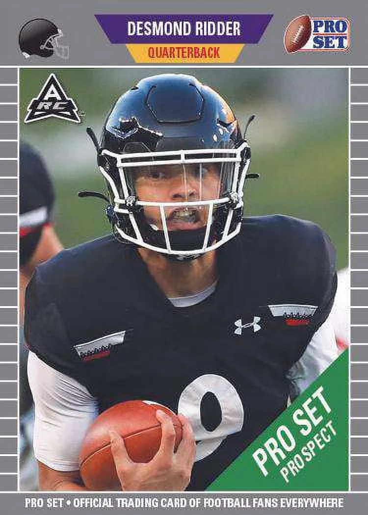 Leaf 2021 Pro Set Prospect Football Desmond Ridder Trading Card (ARC Amateur Rookie Card)