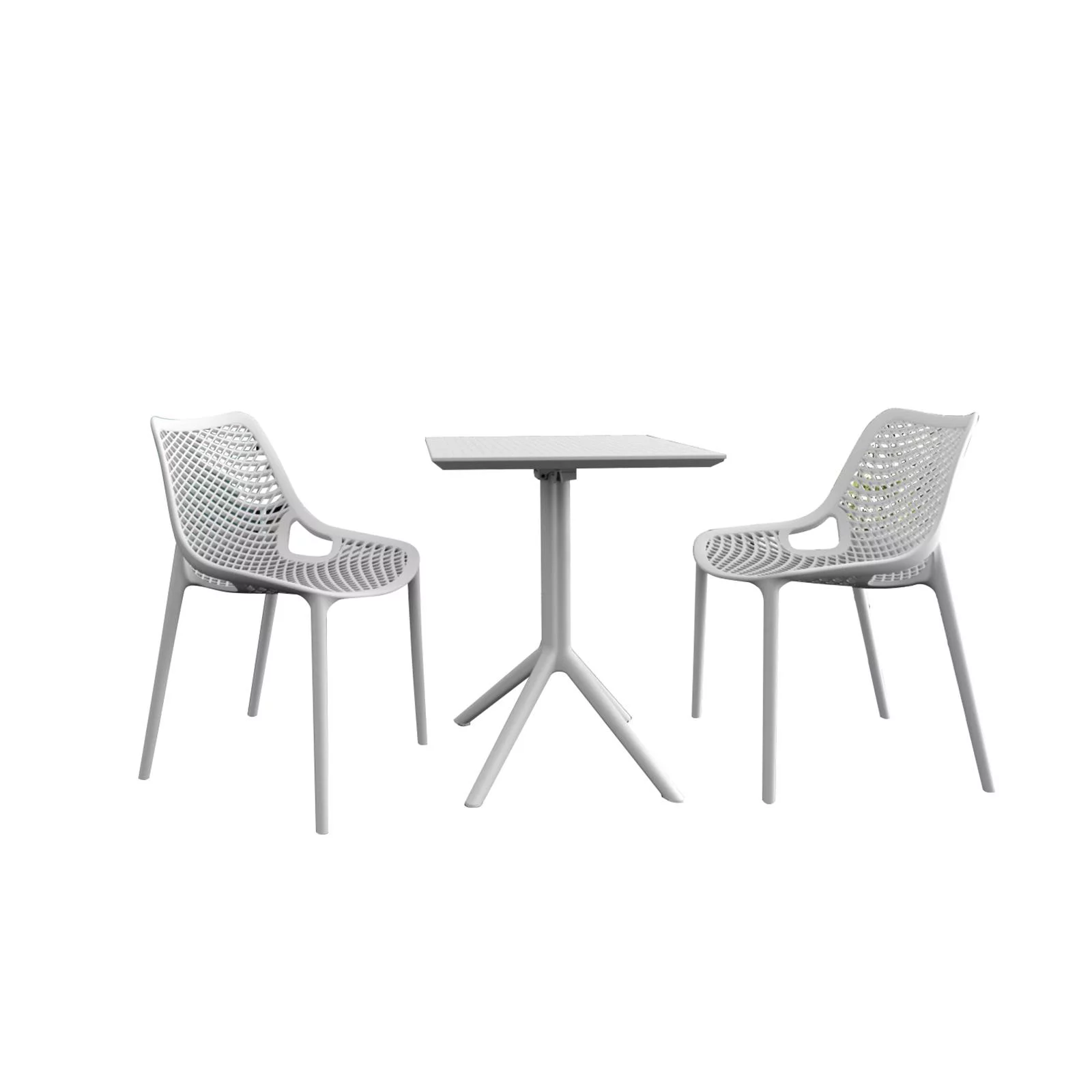 Compamia Air Bistro Set 3 Piece in White Finish