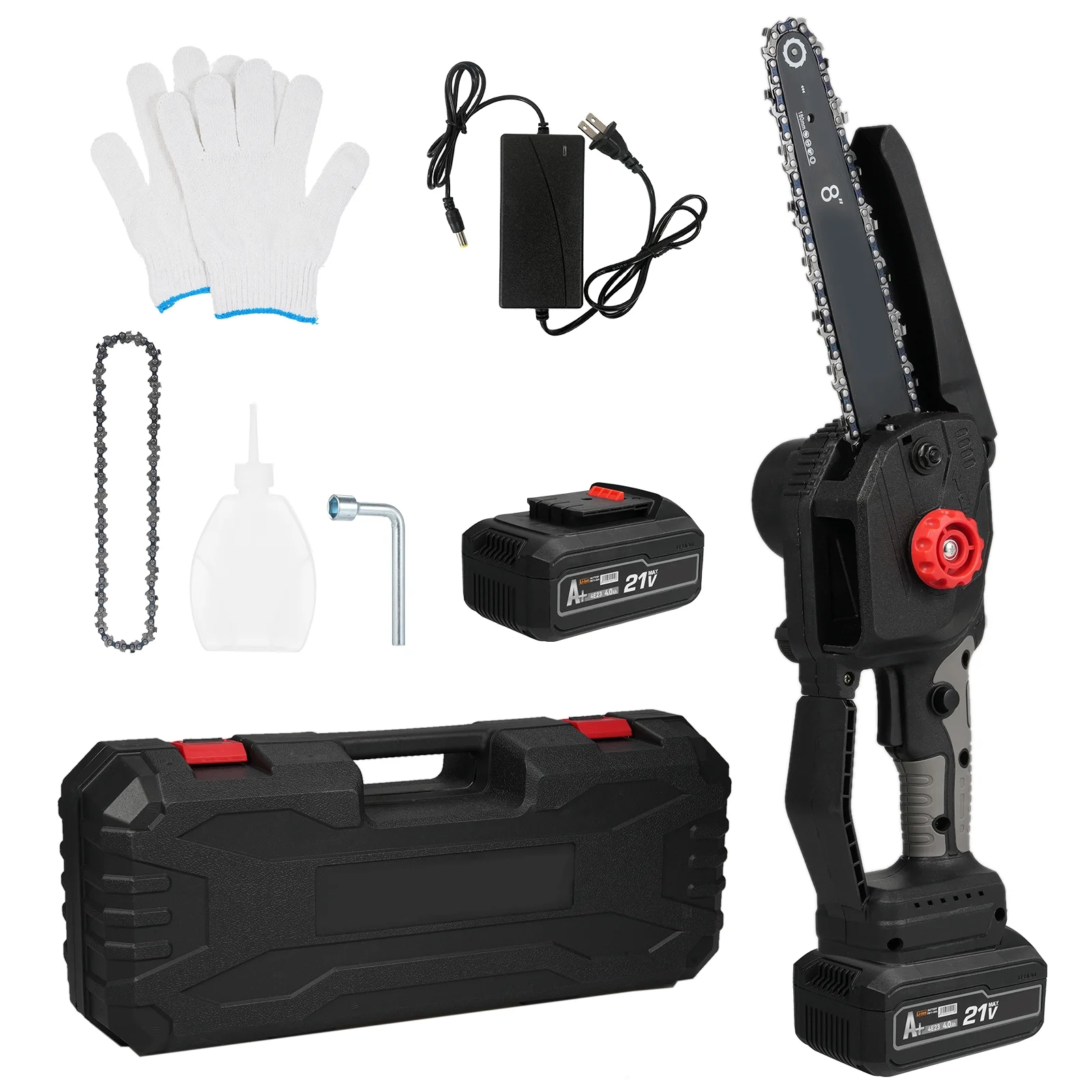 Bisofice Electric chain saw,Battery With Chainsaw 8-inchChainsaw Battery Powered 8-inchChainsaw WithWood Battery Powered 398tvChainsaw Battery Chain Saw Qisuo Mewmewcat