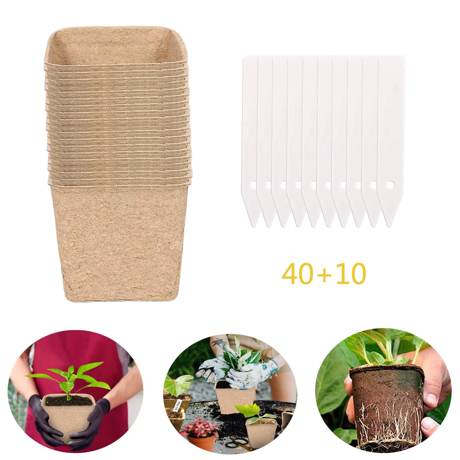Seed Peat Gardening Seedling Cup Environmental Pulp Molded Flower Pot