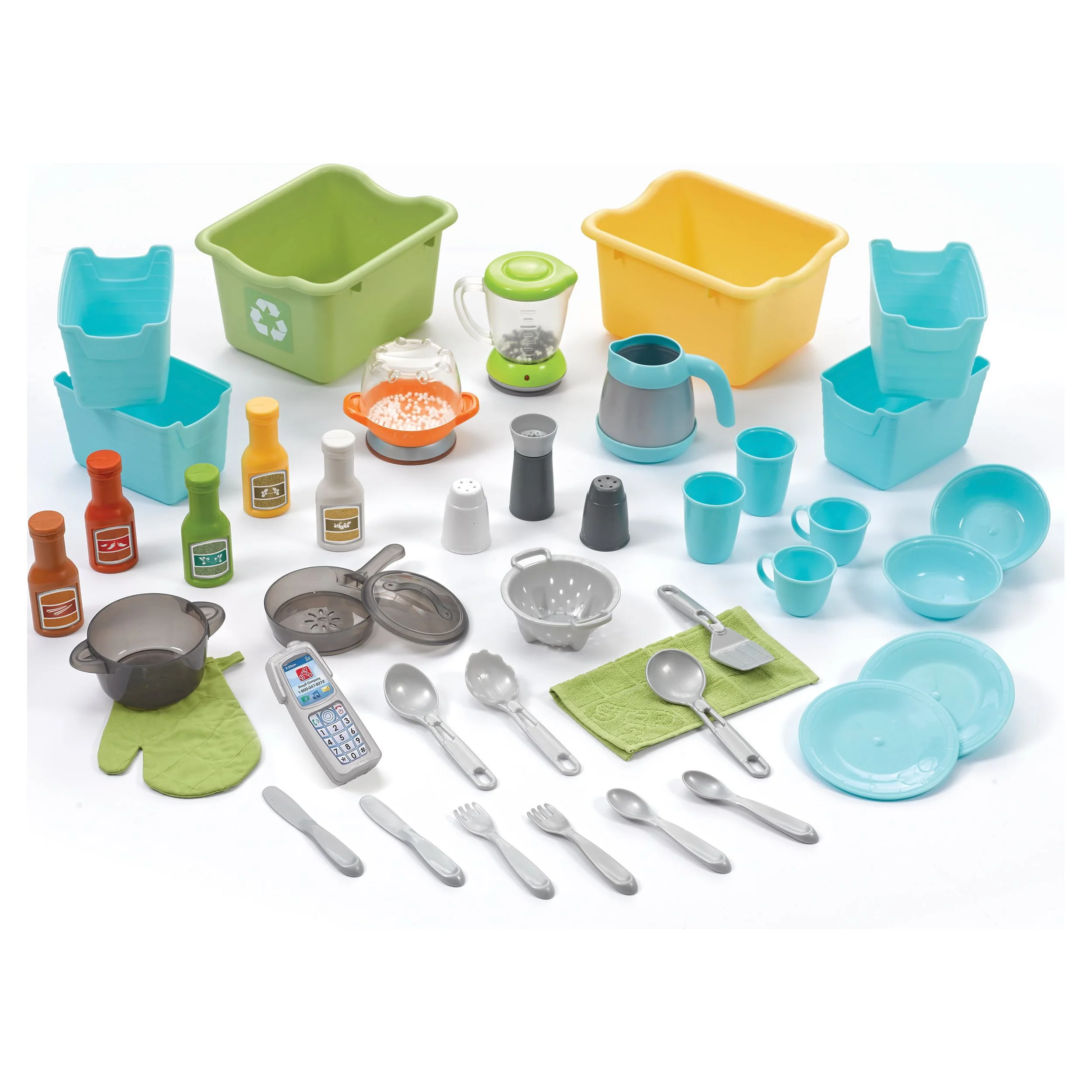 Step2 Mixin' Up Magic Brown and White Plastic Toddler Kitchen Playset