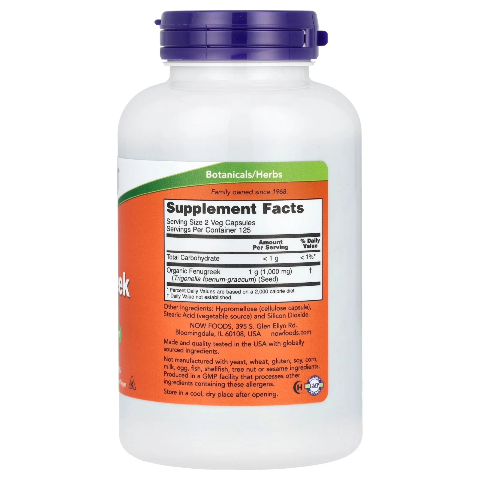 NOW Foods - Fenugreek 500 mg. - 250 Vegetable Capsule(s)