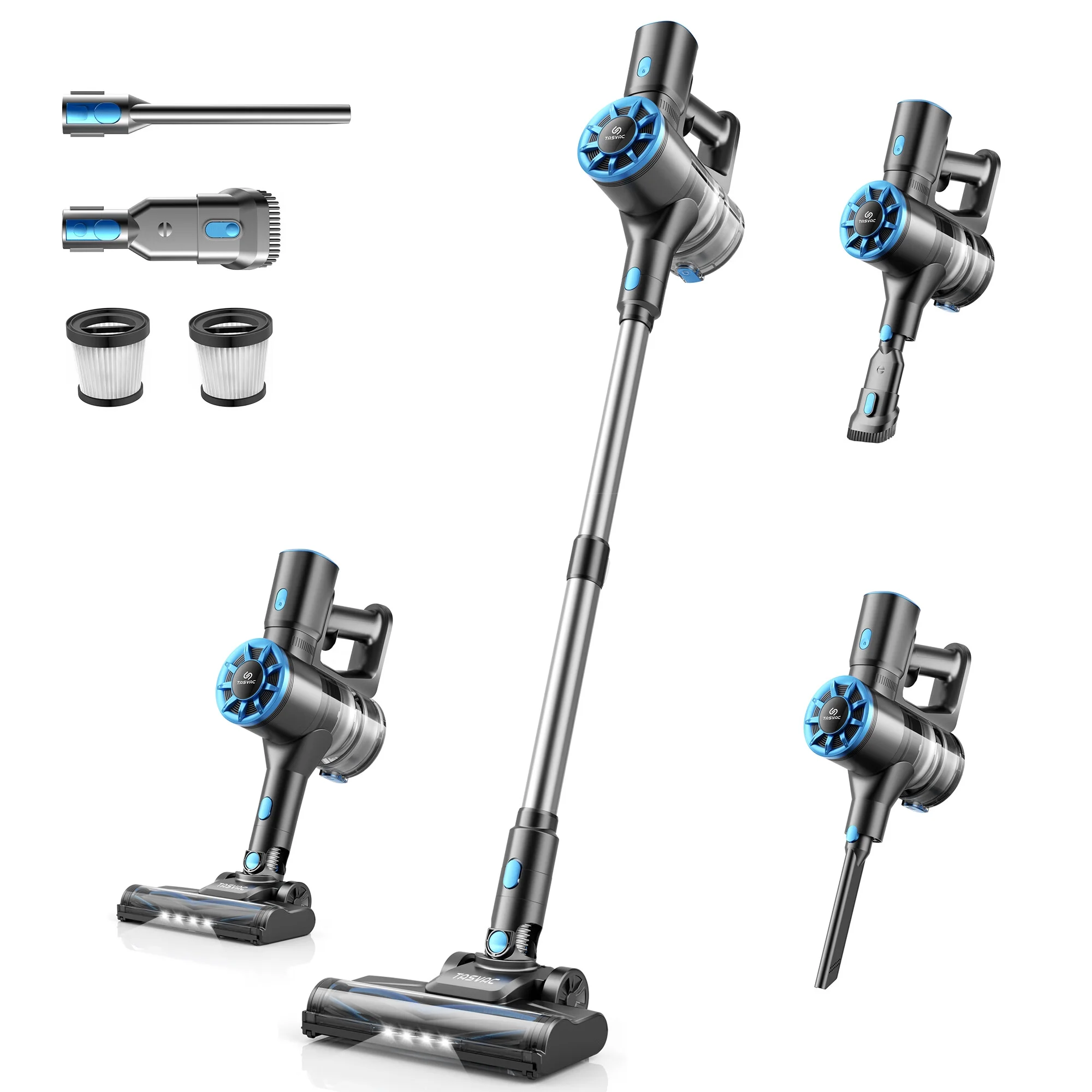 TASVAC Cordless Vacuum Cleaner, 25Kpa Powerful Vacuum with 40 Mins Runtimes, Stick Vacuum Cleaners for Home