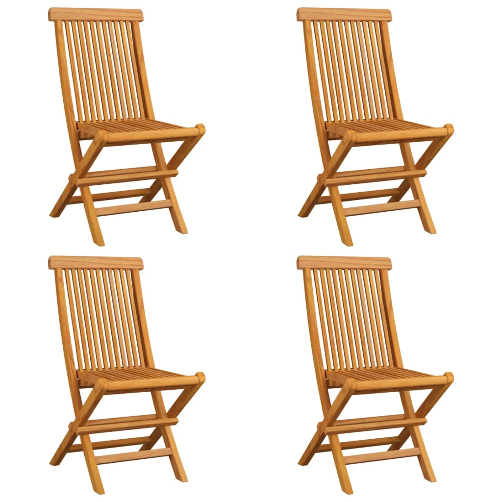 Aibecy Patio Chairs with Bright Green Cushions 4 pcs Solid Teak Wood