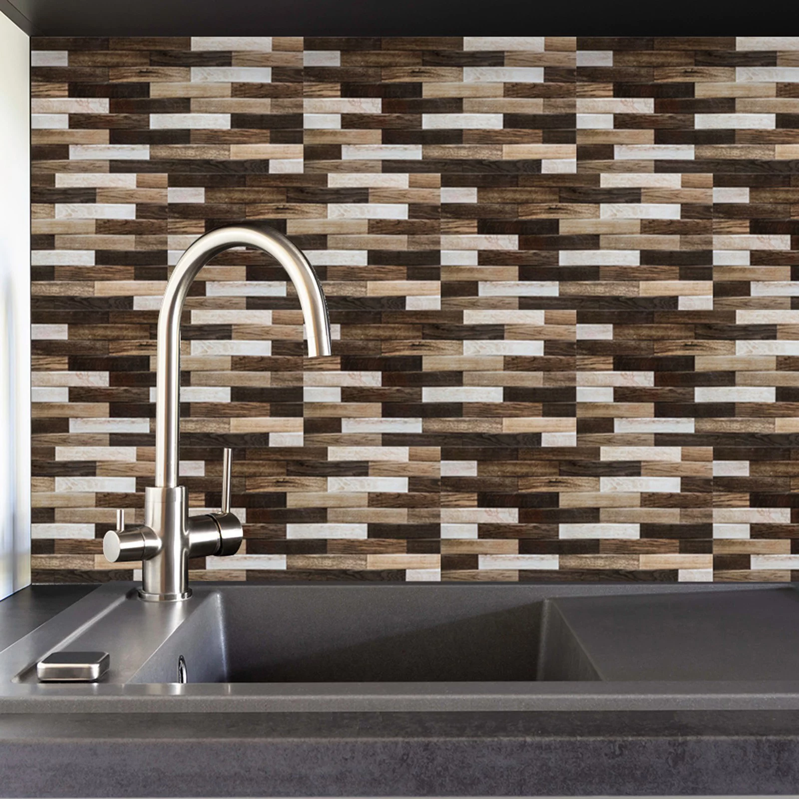 1Set 10PC 3D Tile Sticker Self Adhesive DIY Waterproof Tile Wall Sticker Bubble Wall Decal