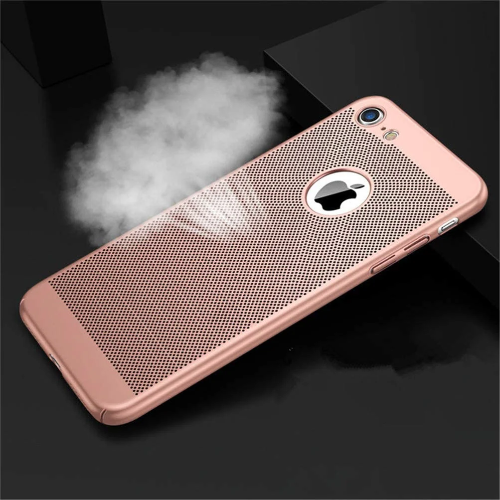 Heat Dissipation iPhone SE 2020 (Gen2) Case (Rose Gold) Breathable Cooling Hollow Cellular Hole Full Camera Lens Protection Ultra Slim Cover