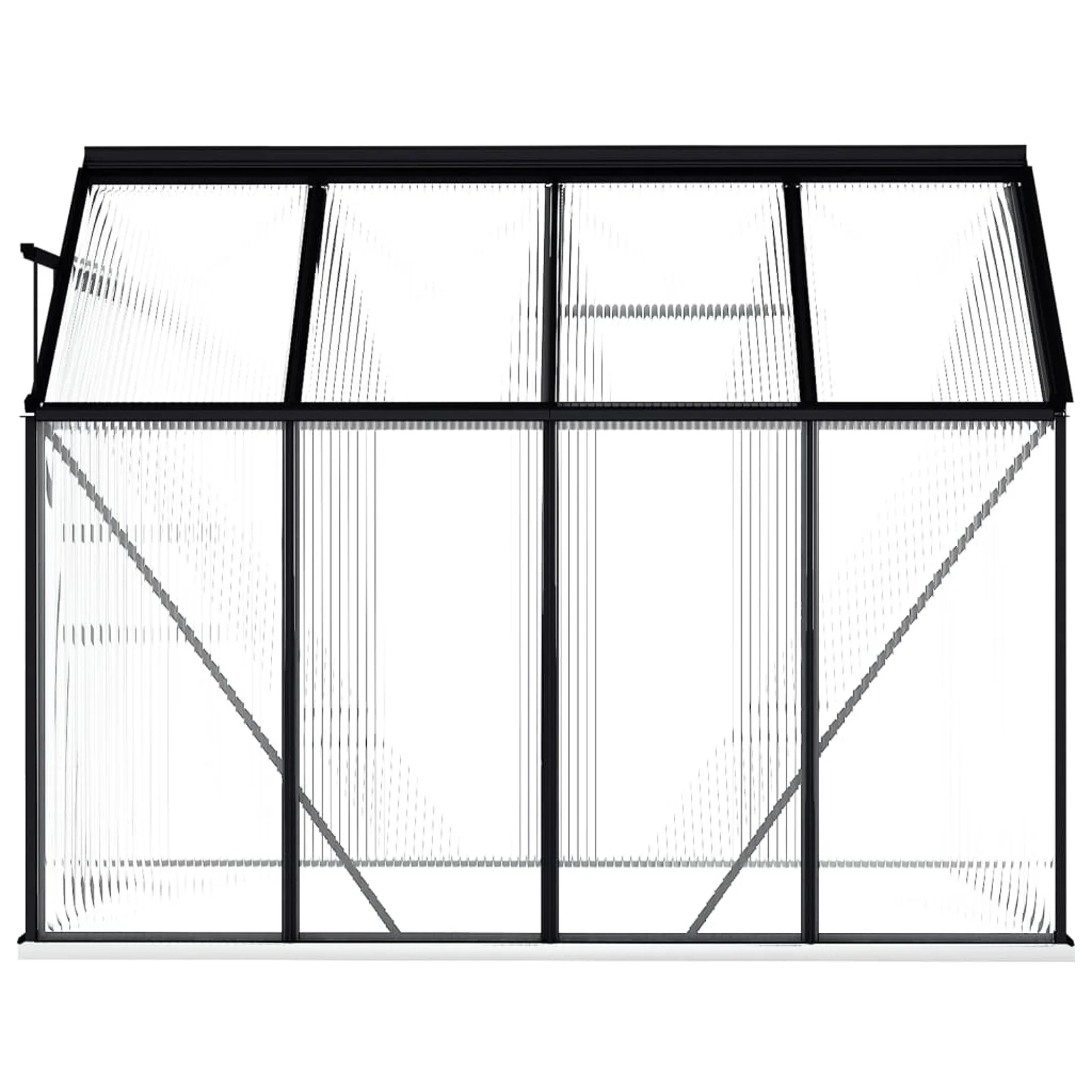 Aibecy Greenhouse with Base Frame Anthracite Aluminum 51.1 ft²