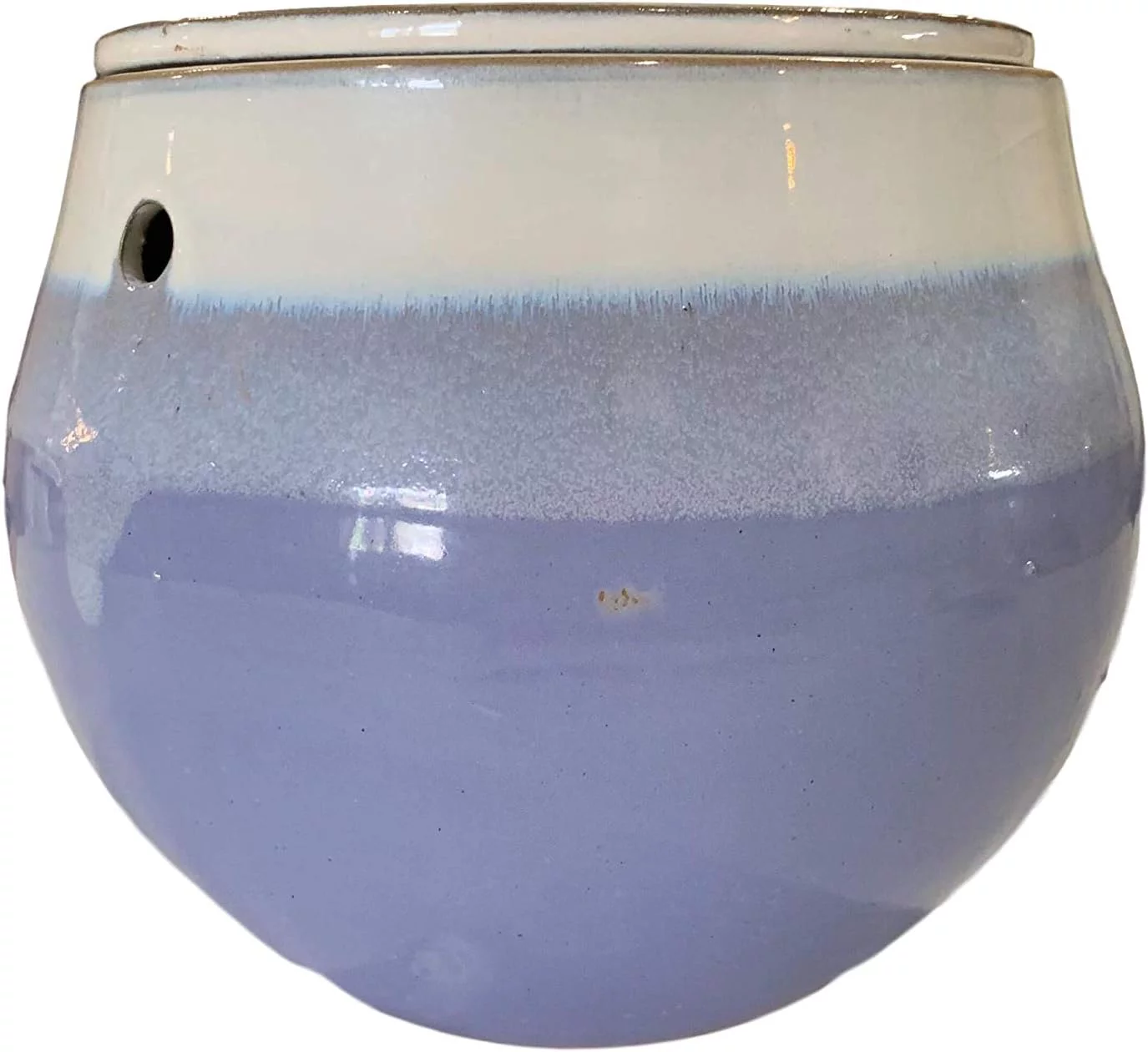 6 inch Teardrop Self Watering (Cream Over Lavender)