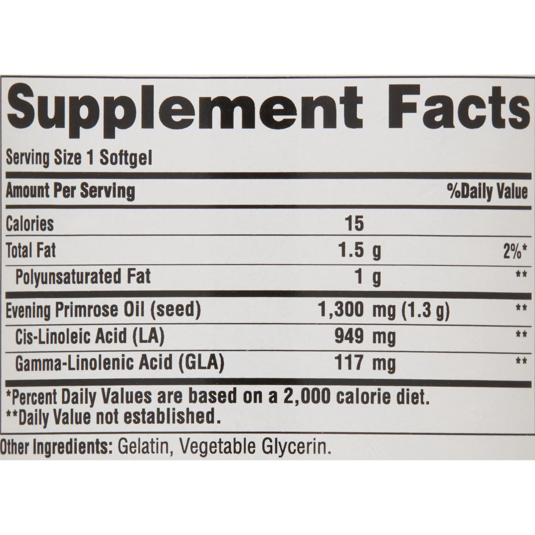 Puritan's Pride Evening Primrose Oil 1300 mg with GLA-120 Softgels