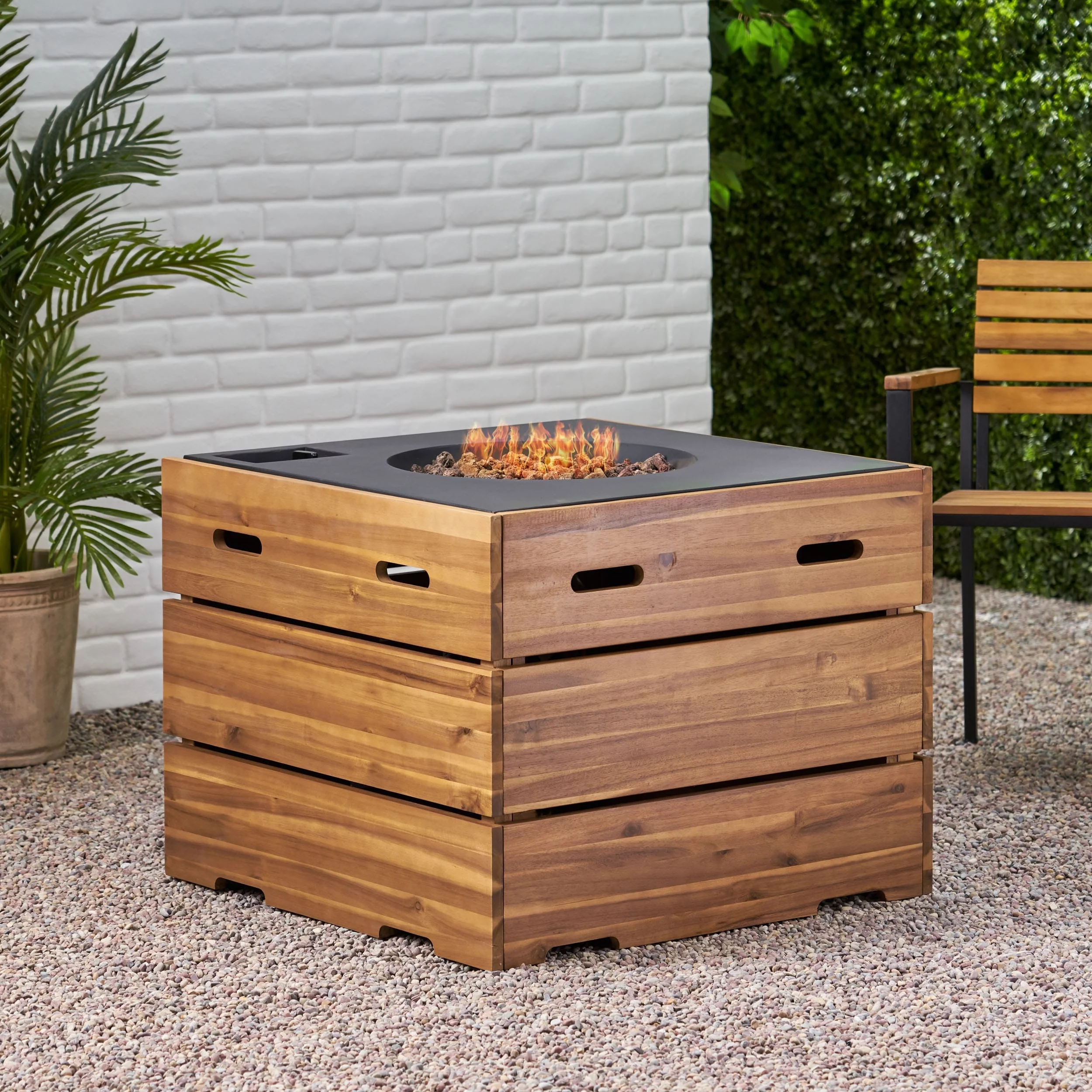 Christopher Knight Home Rodeo Outdoor 40,000 BTU Square Fire Pit by  - 31.25