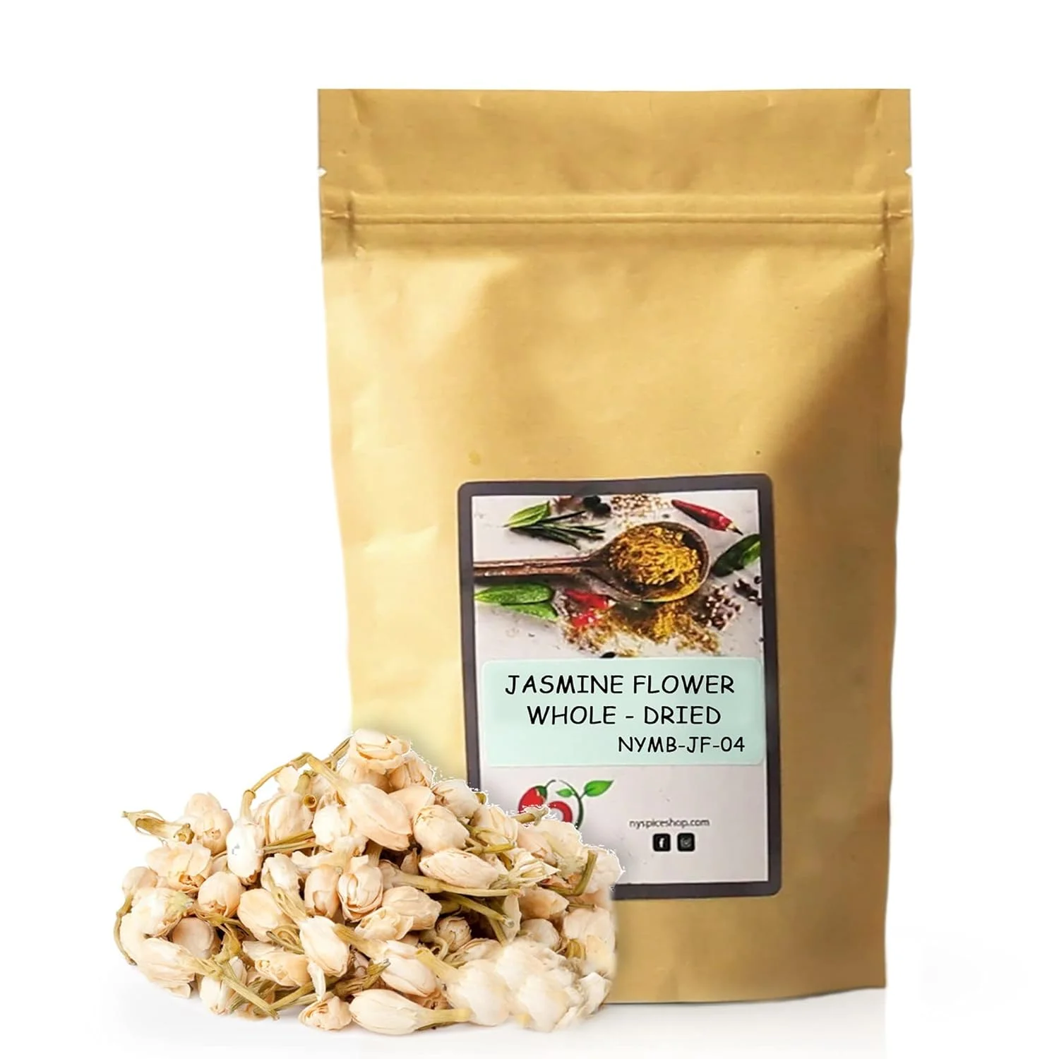 Jasmine Dried Flowers - Edible Flower For Drinks - Lous Roo Flowering ea (2 Ounces)