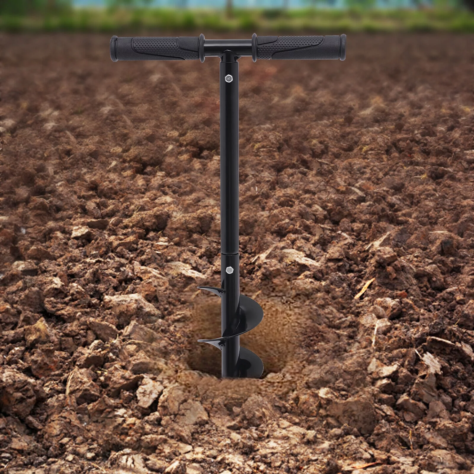 Hand Post Hole Digger Ground Digger Earth Auger Planter Non-Slip Handle
