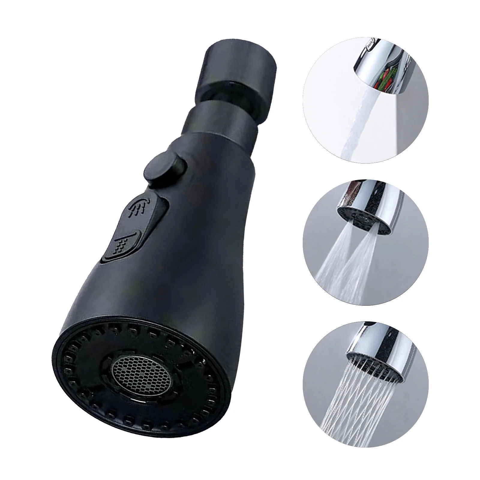 3 Functions Spray Head 360°Swivel Faucet Spayer Head G1/2 Water-saving Sink Aerator for Kitchen Faucet Replacement Spray Head Polished Finished