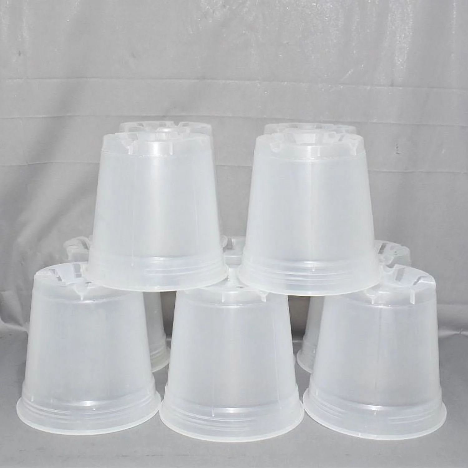 10 Pack - 6 in Clear Round Orchid Pot by Sophie's Orchids