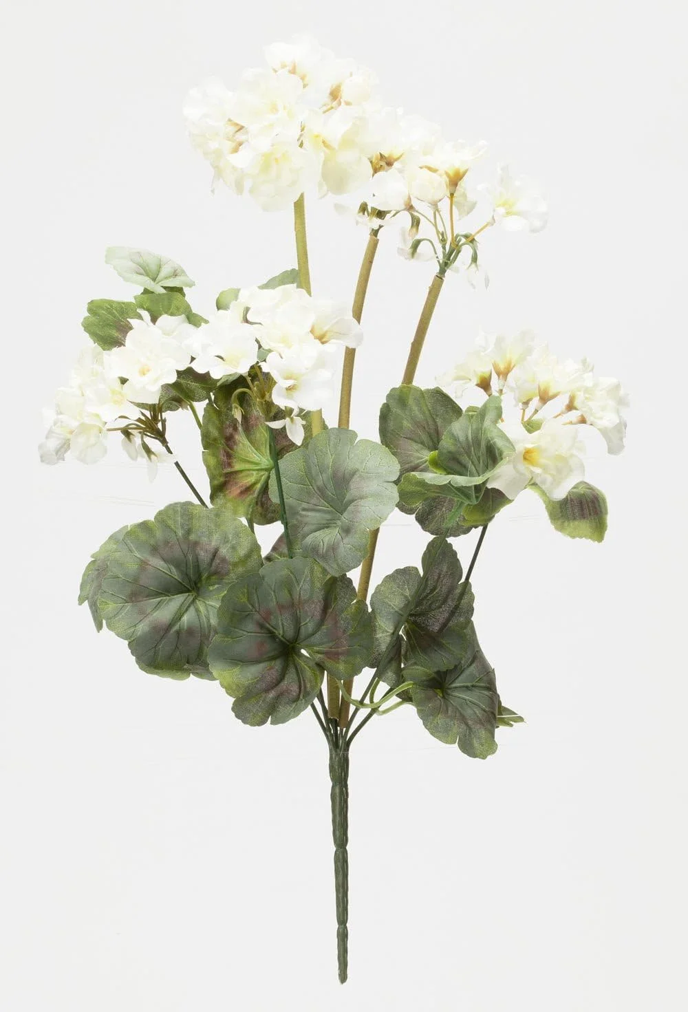 Geranium Bush – Artificial Flowers Outdoor Décor – Cream, 19” Long