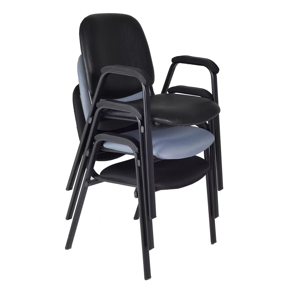 Belen Kox Ace Vinyl Stack Chair- Black