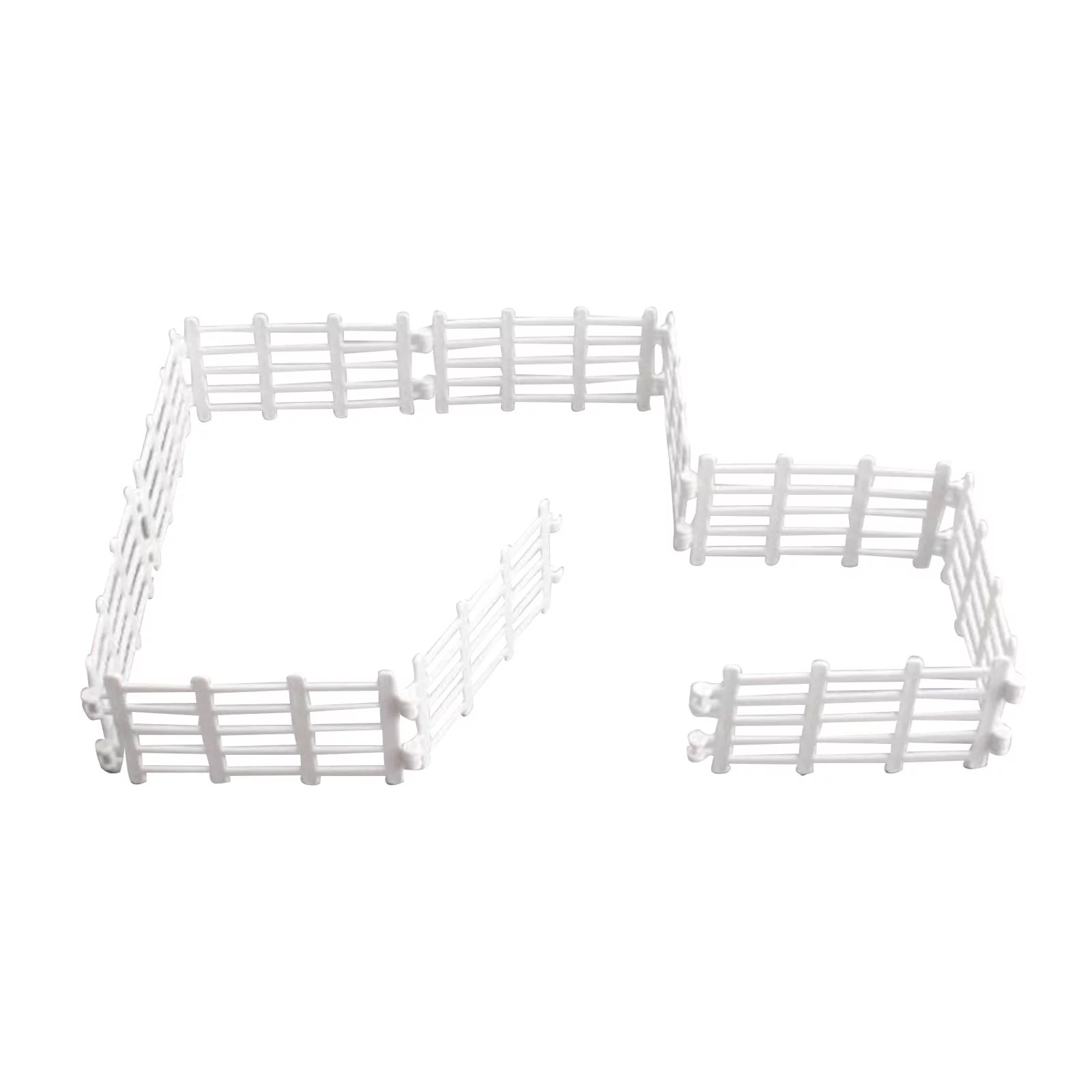 Kokiya 20pcs Fence Toys Accessories Playset Farm Dollhouse Garden Decorative Border