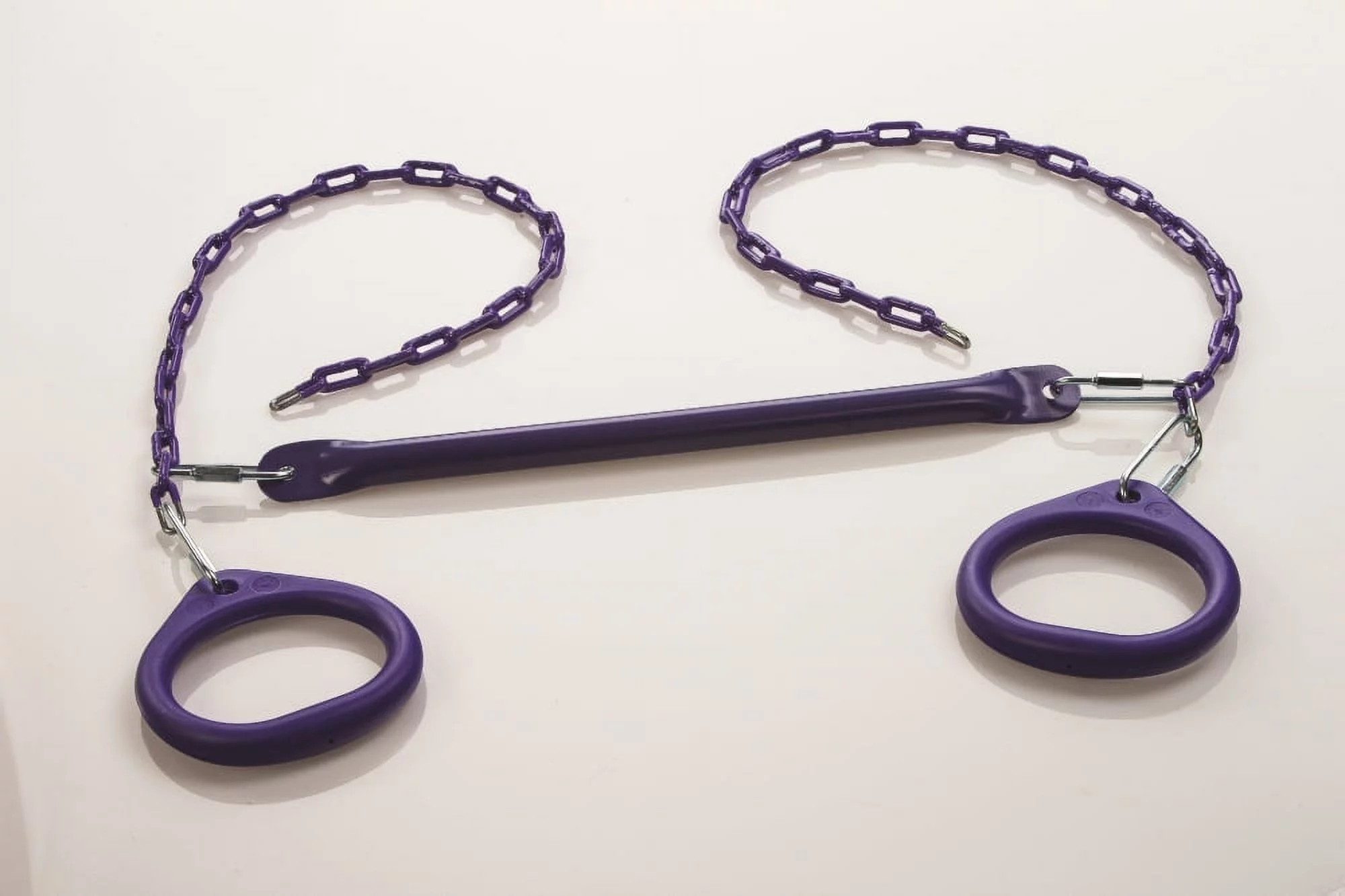 Creative Cedar Designs Purple Trapeze Bar with Circular Rings for Playsets