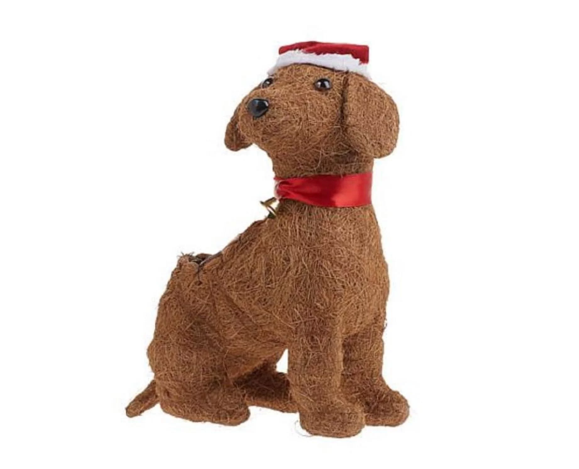 Coco Puppy Planter - Jute Christmas Santa Dog Plater
