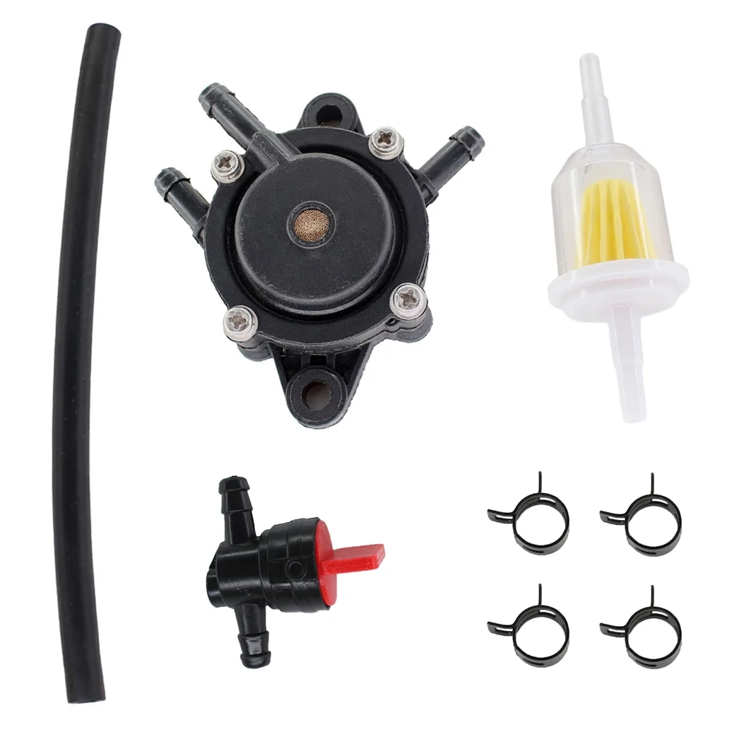 Gas Fuel Pump Kit For Craftsman YT3000 YS4500 LT2000 Lawn Mower Tractor Fuel Filter Shut Off valve Clamps