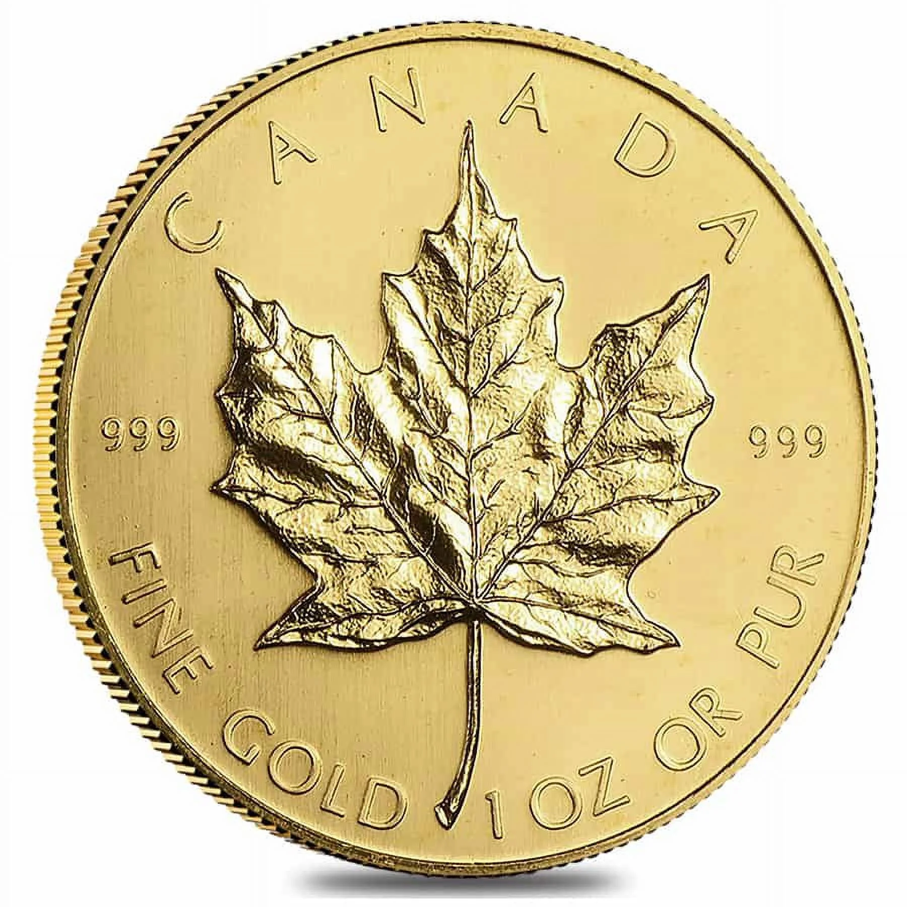 Lot of 5 - 1 oz Canadian Gold Maple Leaf $50 Coin (Random Year)