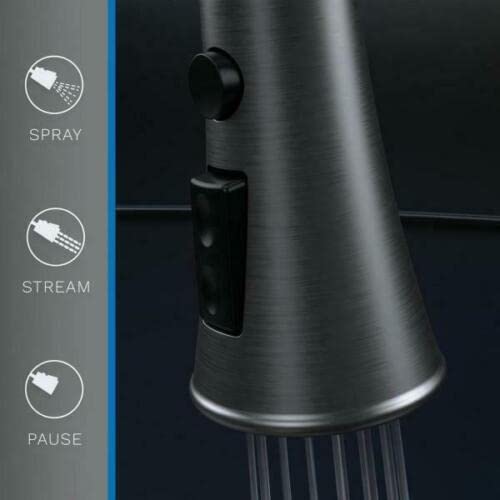 Flow Motion Activated Spring Neck Sprayer Kitchen Faucet in Oil Rubbed Bronze