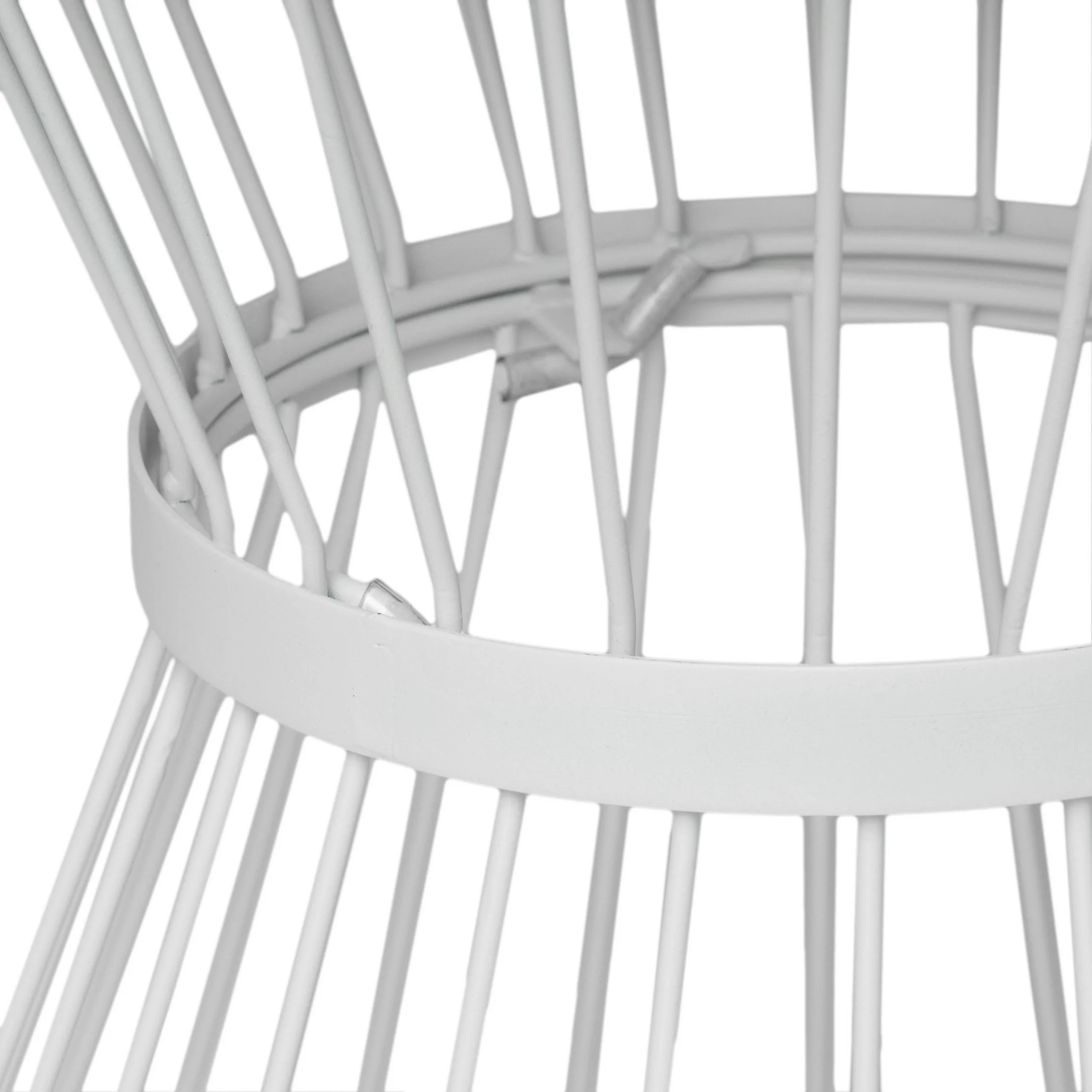 Wrought Iron Patio Side Table - White