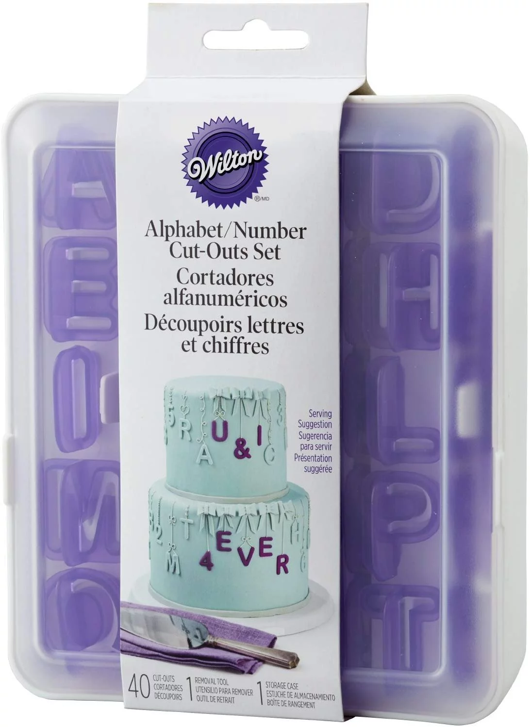 Wilton Fondant Letter & Number Cutters Set, 42-Piece Set
