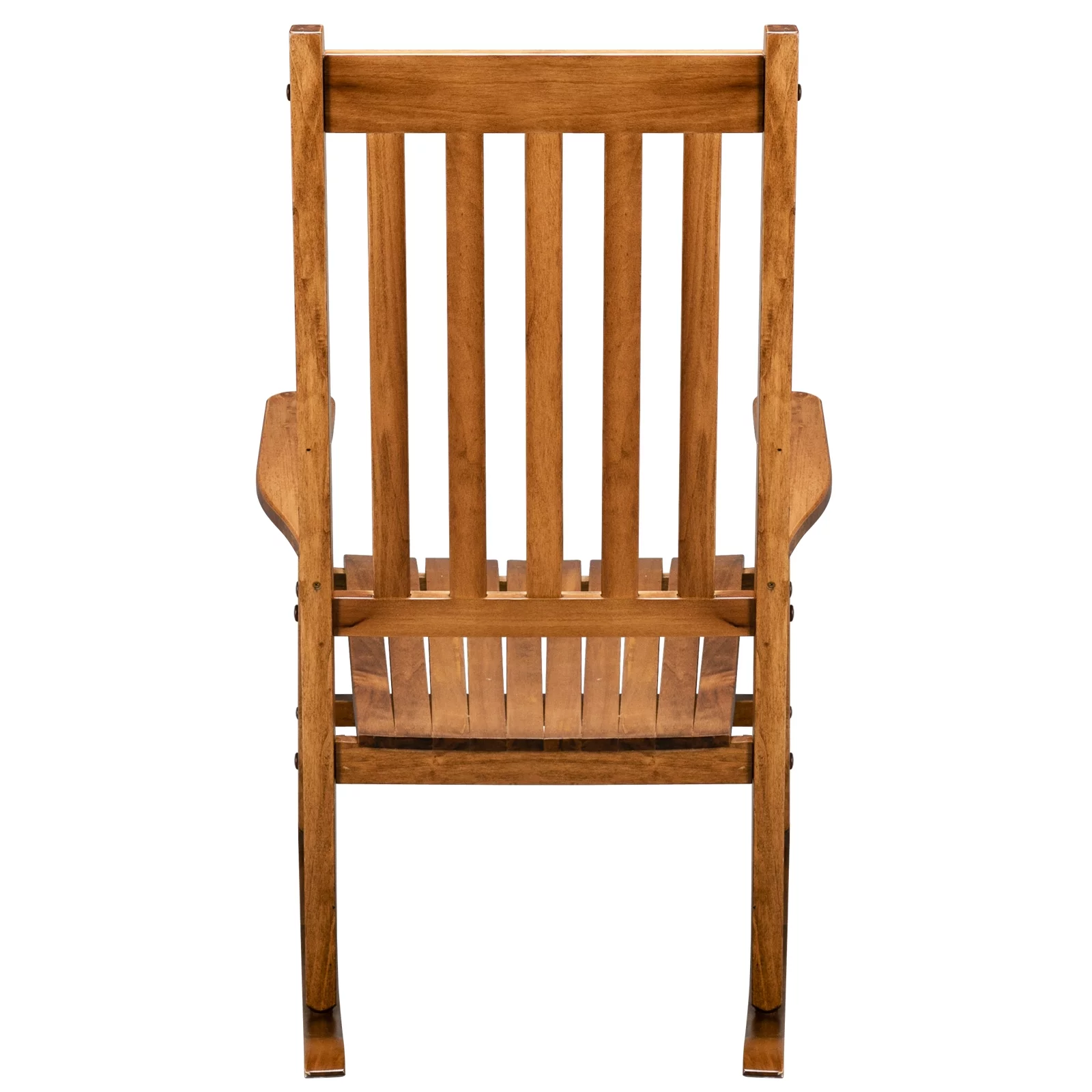 Wooden Rocking Chair 68.5x86x115CM, Classic Original Color, Comfortable Rocking Motion, Durable Construction, Perfect for Relaxation and Elderly Users