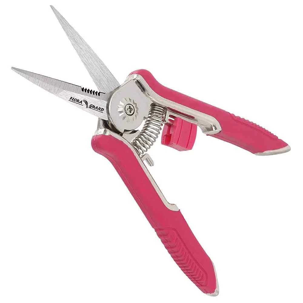 FLORA GUARD 6.5 Bypass Pruning Shears for Gardening,Sharp Plant Trimming Scissors for Precise Cuts (Pink)
