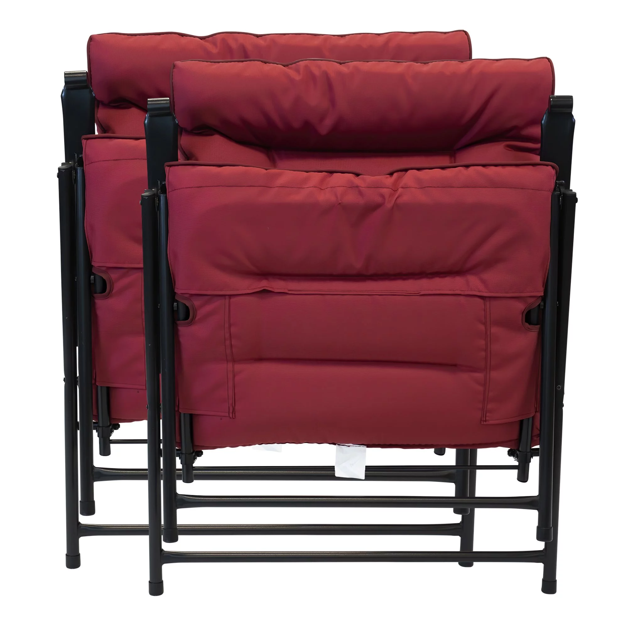 Patio Premier 3pc Folding Set with Cushions, Black Frame, Aqua Cushions