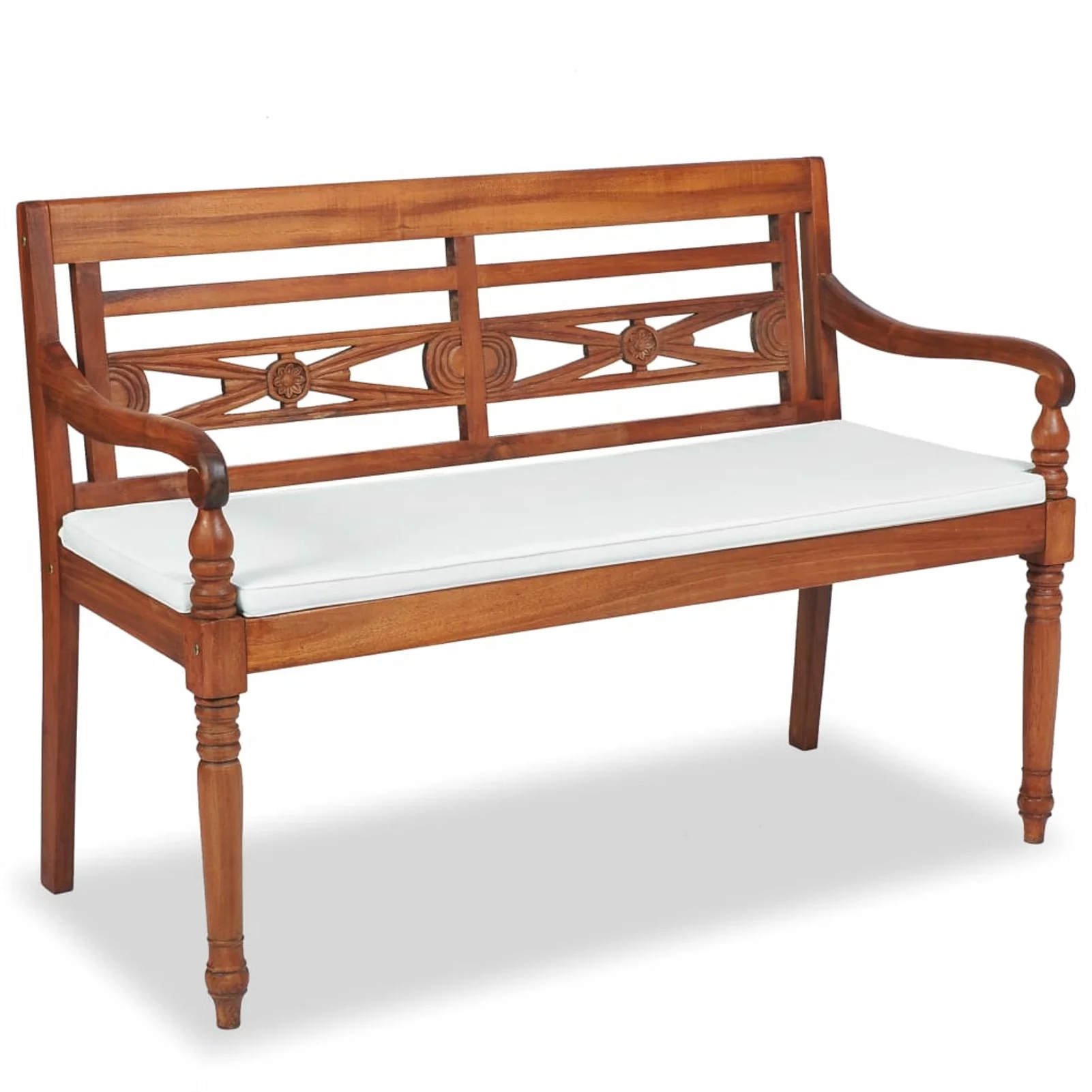 moobody 4 Piece Patio Set with Cushions Solid Teak Wood