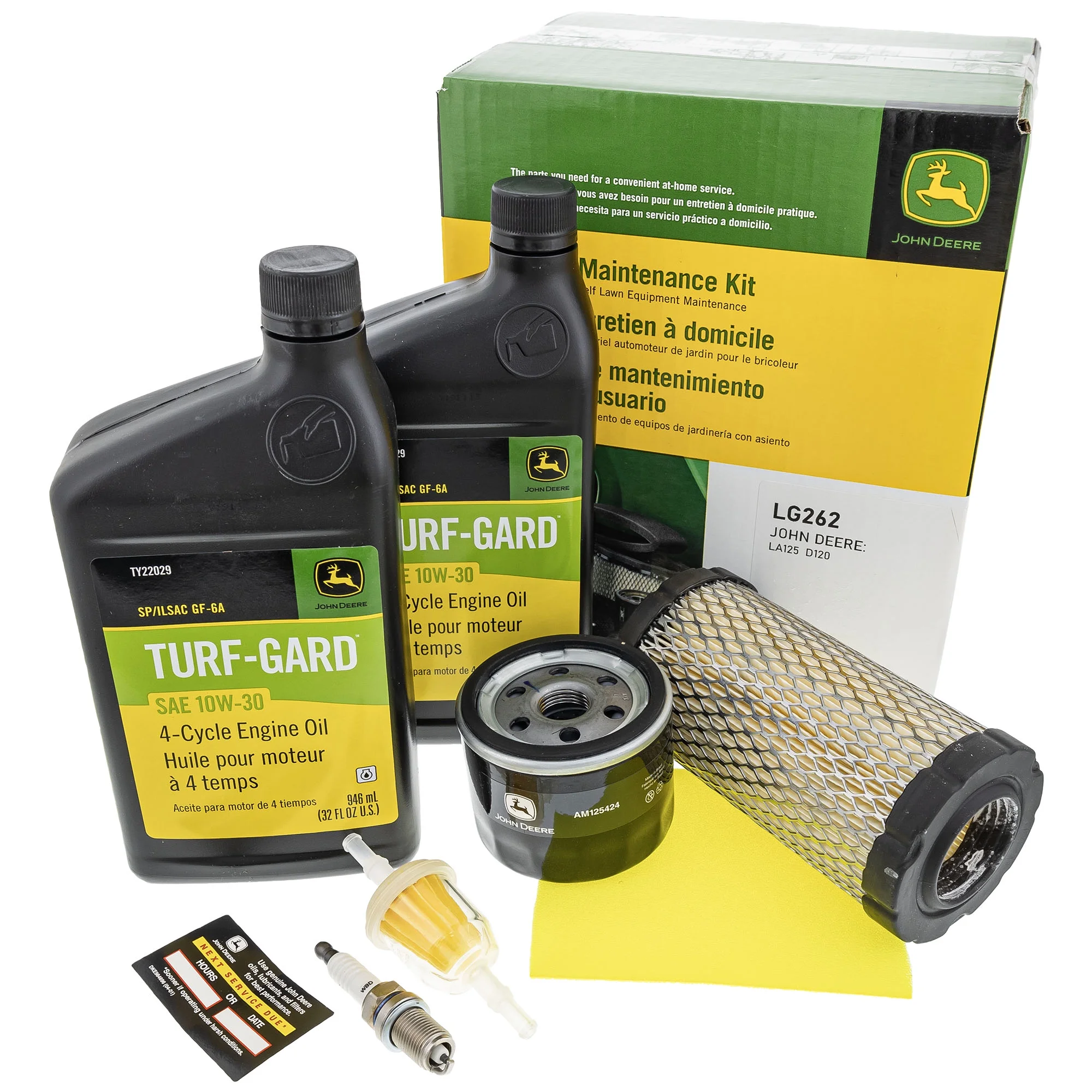 John Deere LG262 Home Maintenance Service Kit LA125 D110 D120 E110 Tractors