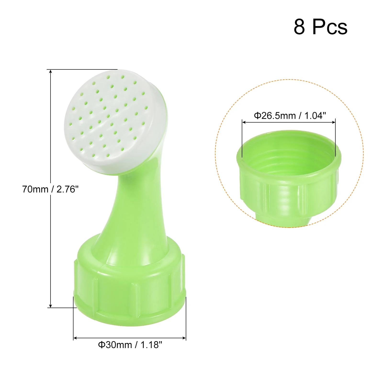 Uxcell Portable Plastic Bottle Watering Sprinkler Nozzles for Plant Potted Green 8 Pack