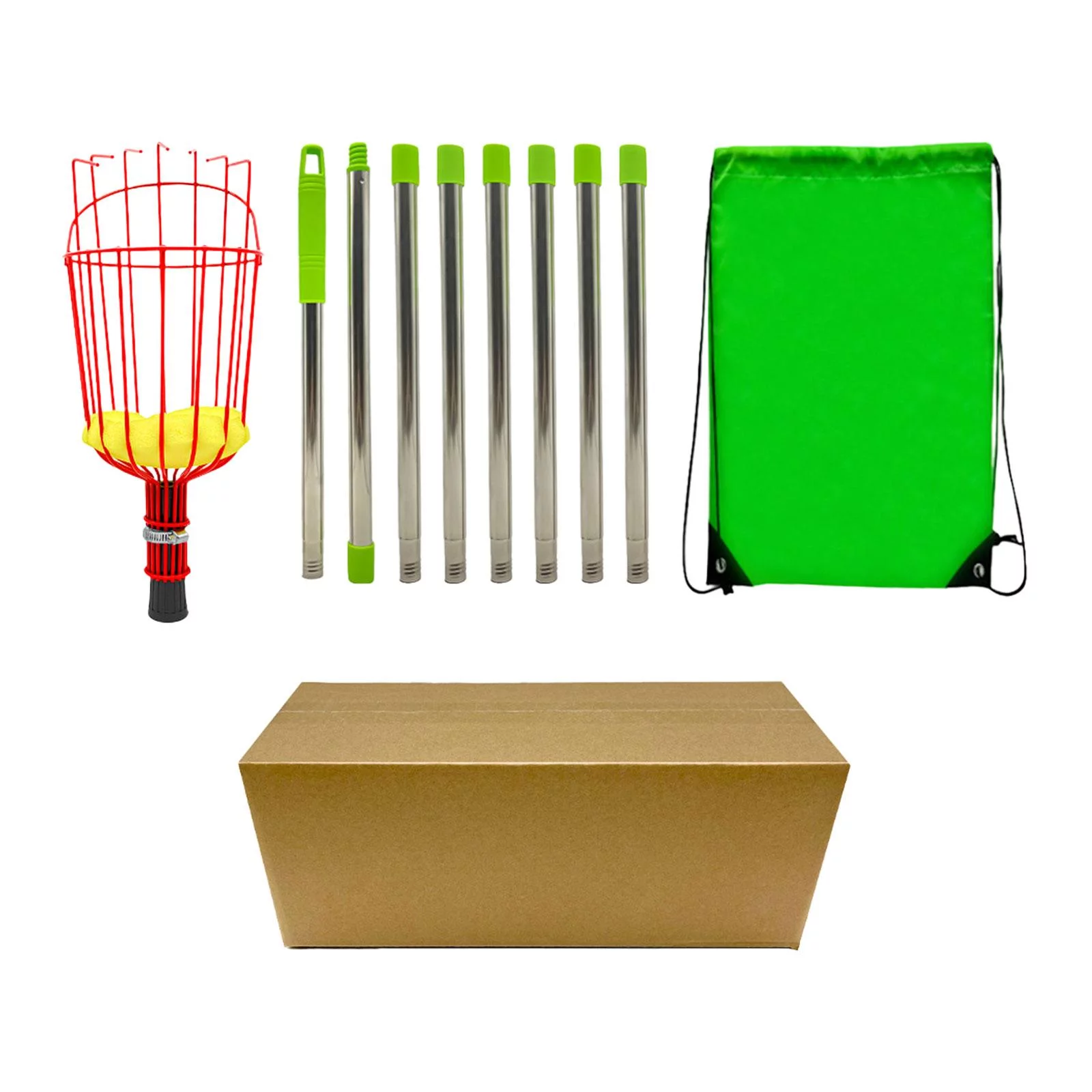 Fruit Picker Fruit Picking Equipment Portable Tree Picker Fruit Catcher Device Fruit Picking Harvester for Pear Peach Garden Cherry .2 Meter