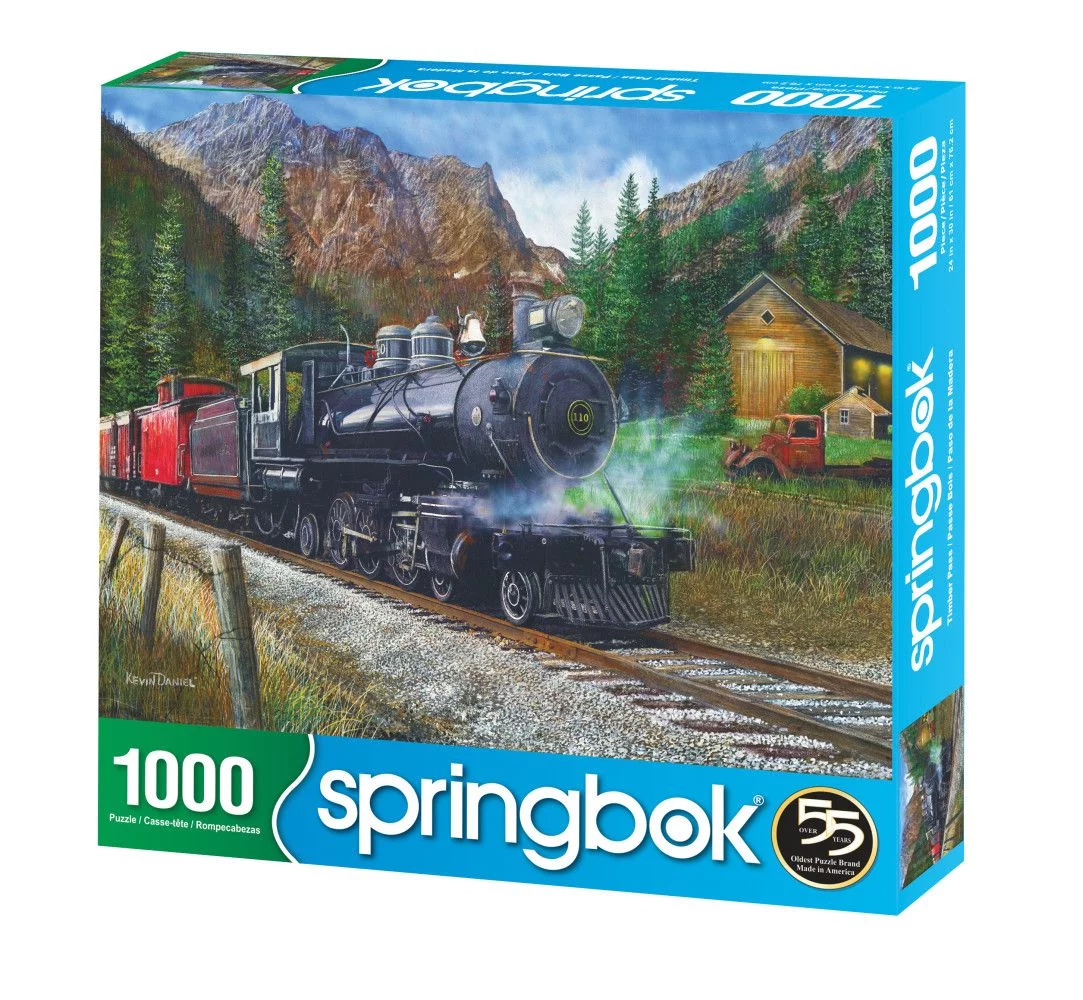 Springbok Timber Pass - 1000 Piece Jigsaw Puzzle Adults - Unique Cut Pieces