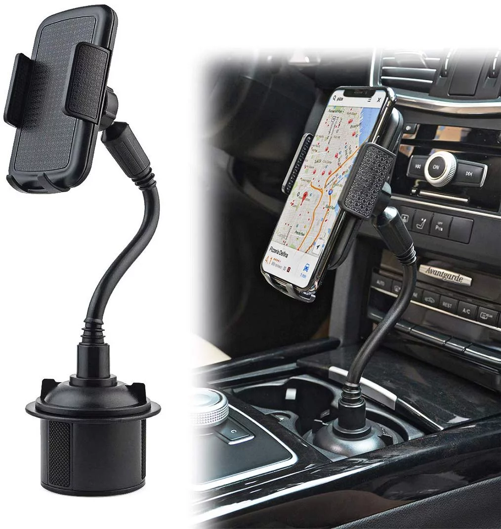 Car Cup Holder Phone Mount with Gooseneck Neck & 360° Rotatable Cradle for Samsung Galaxy J3 Prime,J3 Luna Pro,J3 Eclipse Case, J3 Emerge,Amp Prime 2,Express Prime 2,Sol 2,J3 2017,J3 Mission