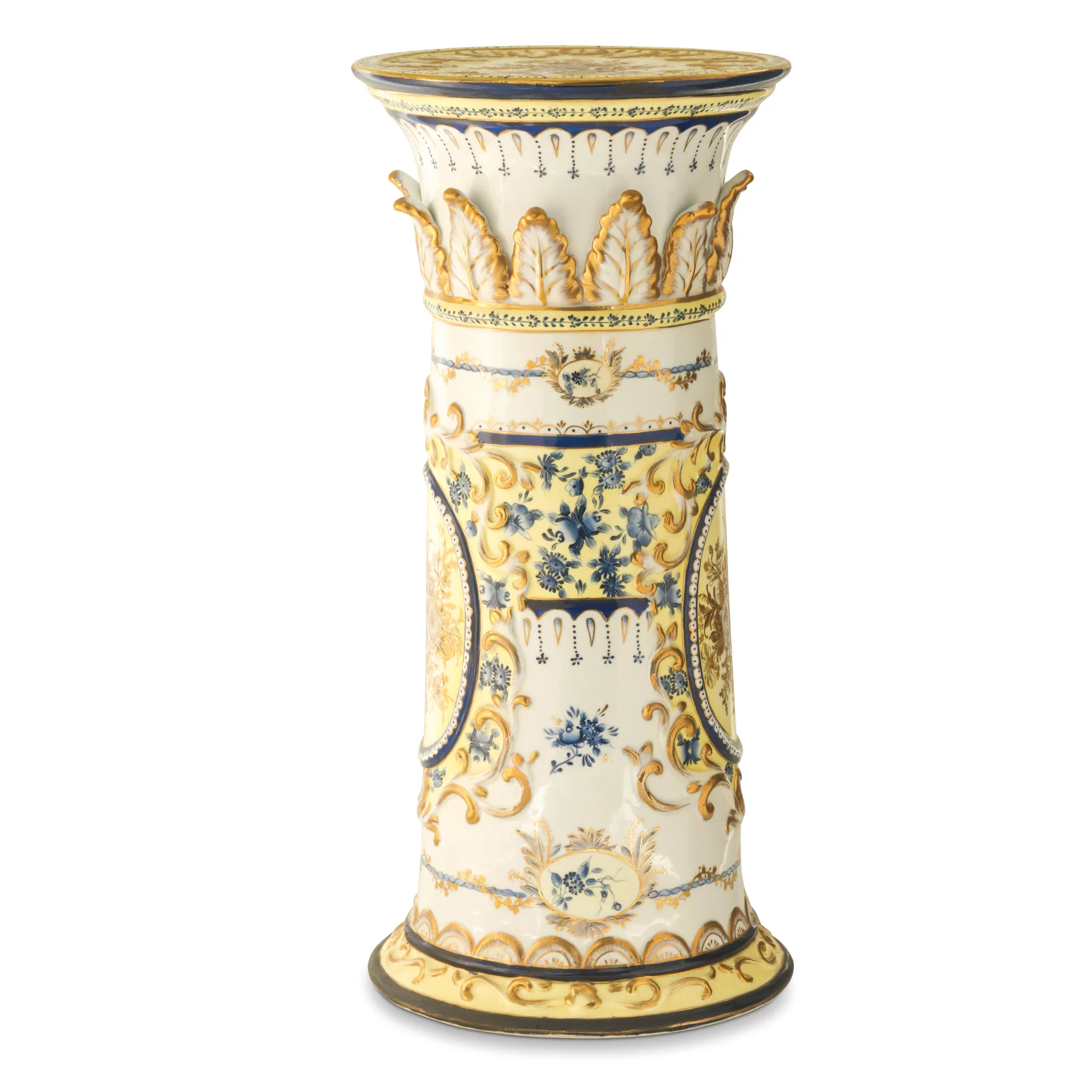 Flower Pot Pedestal in Gold