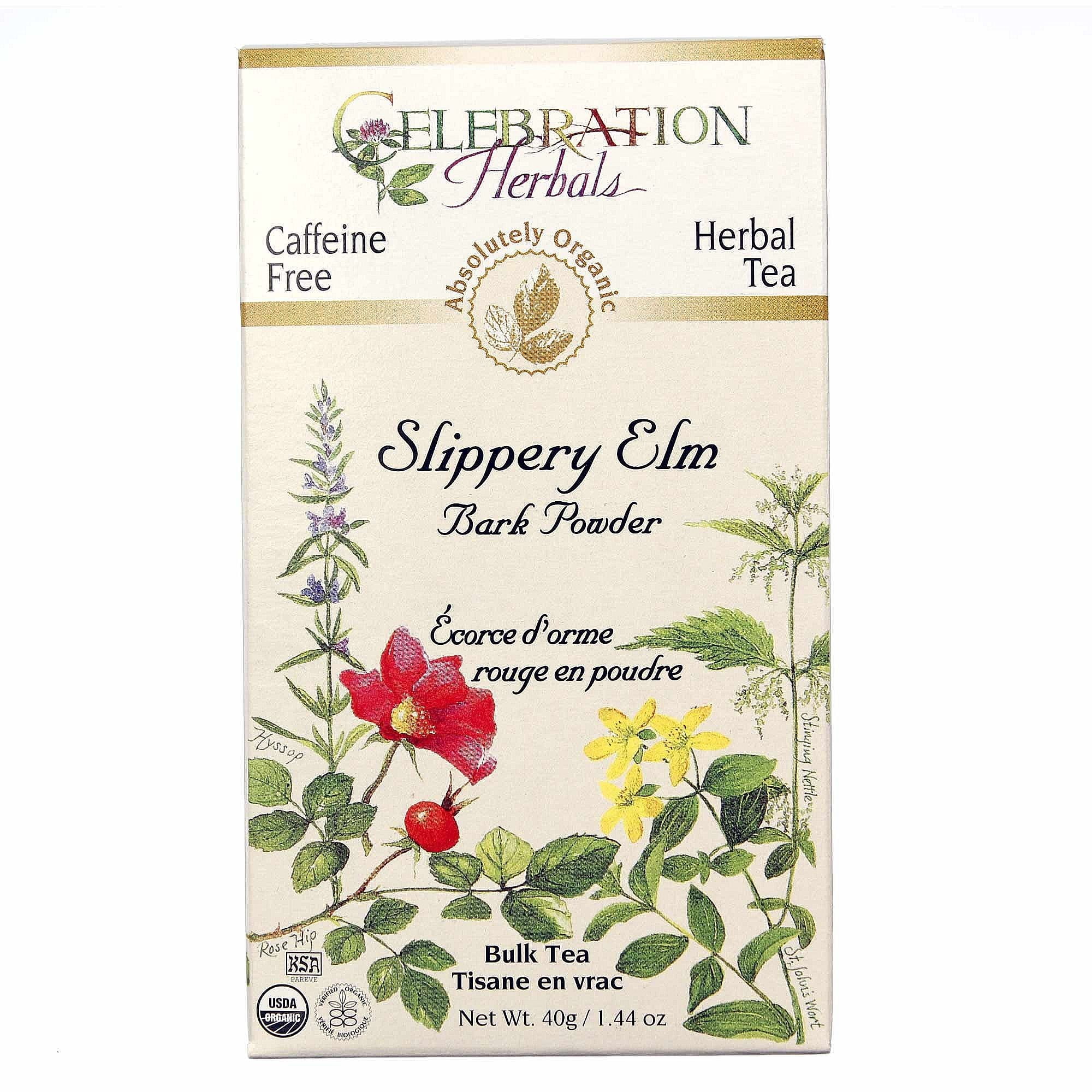 Celebration Herbals Slippery Elm Bark Powder Bulk Tea Caffeine Free 40 g