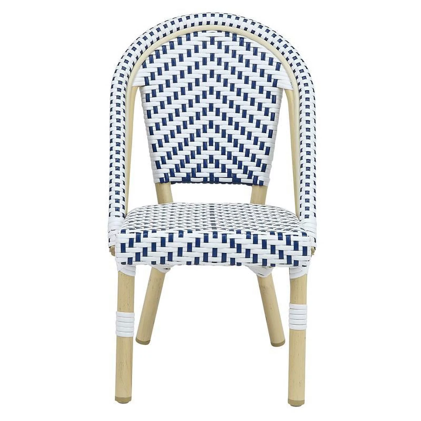 Furniture of America Dakie Aluminum 3pc Patio Kids Chair and Table Set in Navy