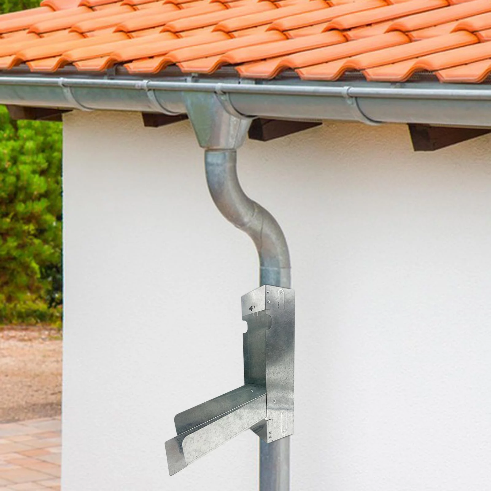 Colaxi Downspouts System Rust Resistance Rain Barrel Diverter Catching