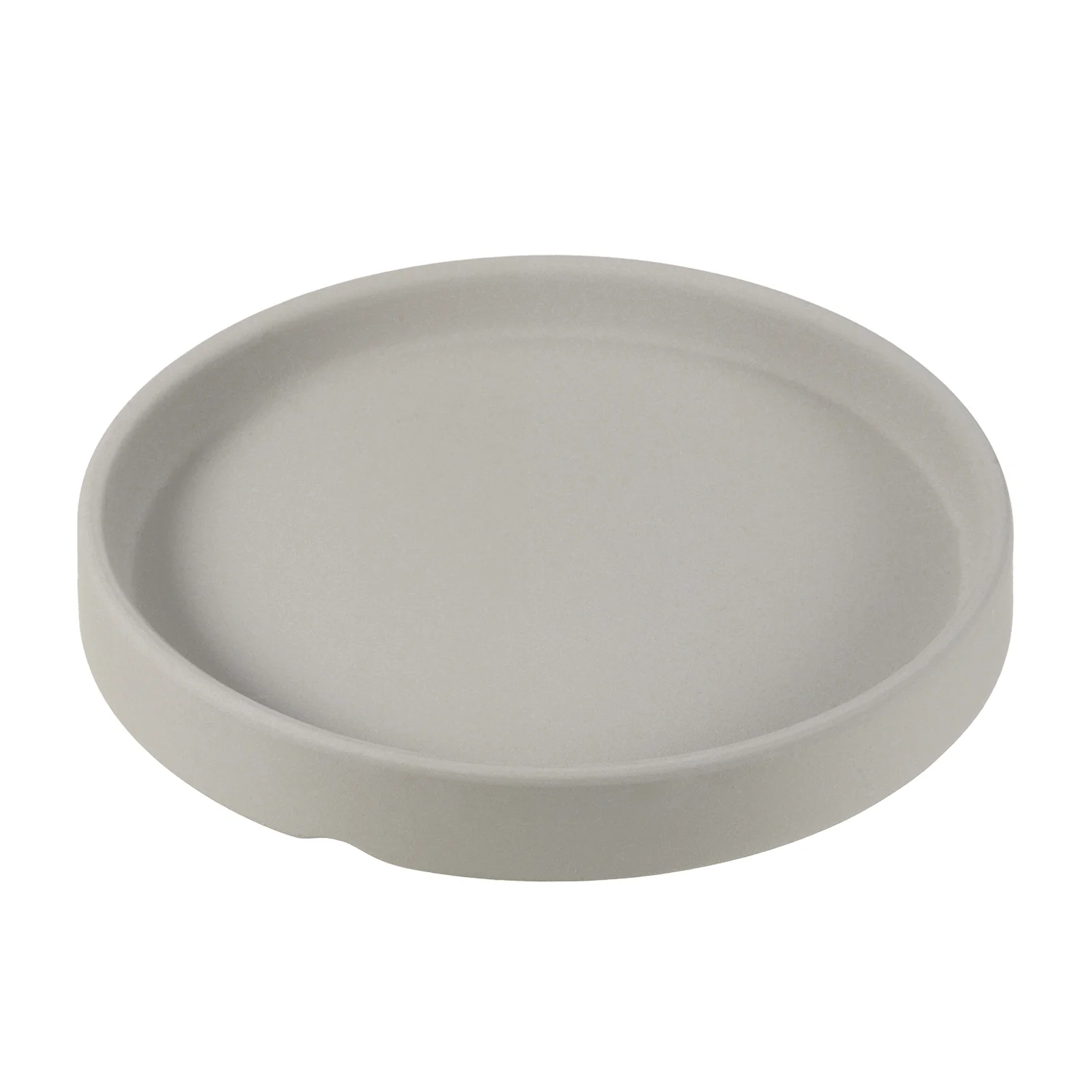 Plant Pot Saucer 5 Inch, Ceramic Round Flower Tray for Indoor, Light Gray