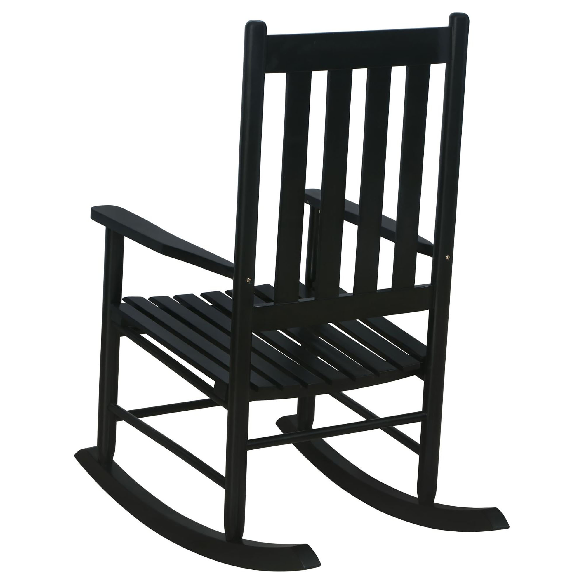 DeeHome Black Slat Back Rocking Chair