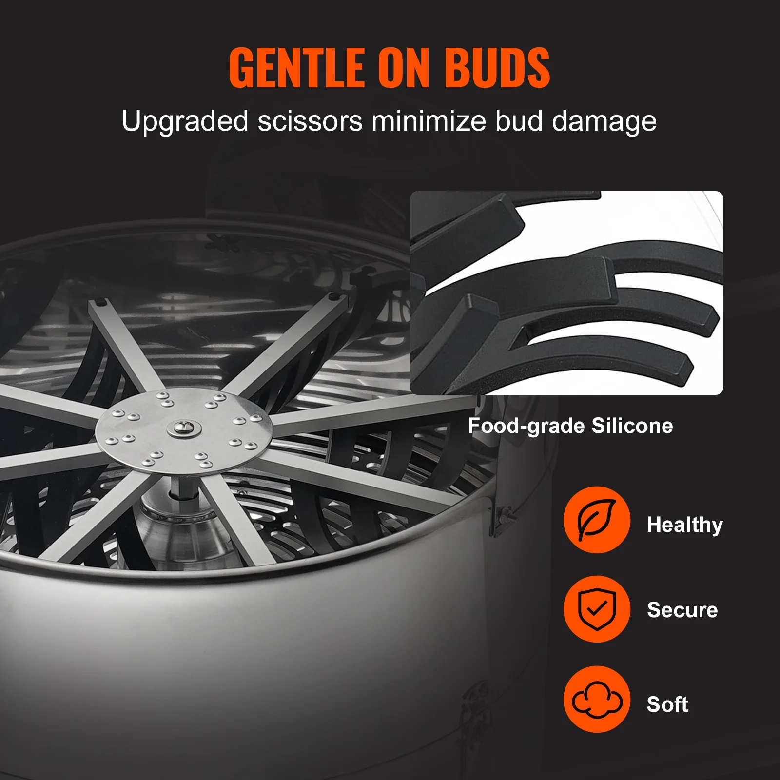 SKYSHALO Electric Bud Trimmer 19'' Electric Leaf Trimmer Machine 60W Sharp Blades