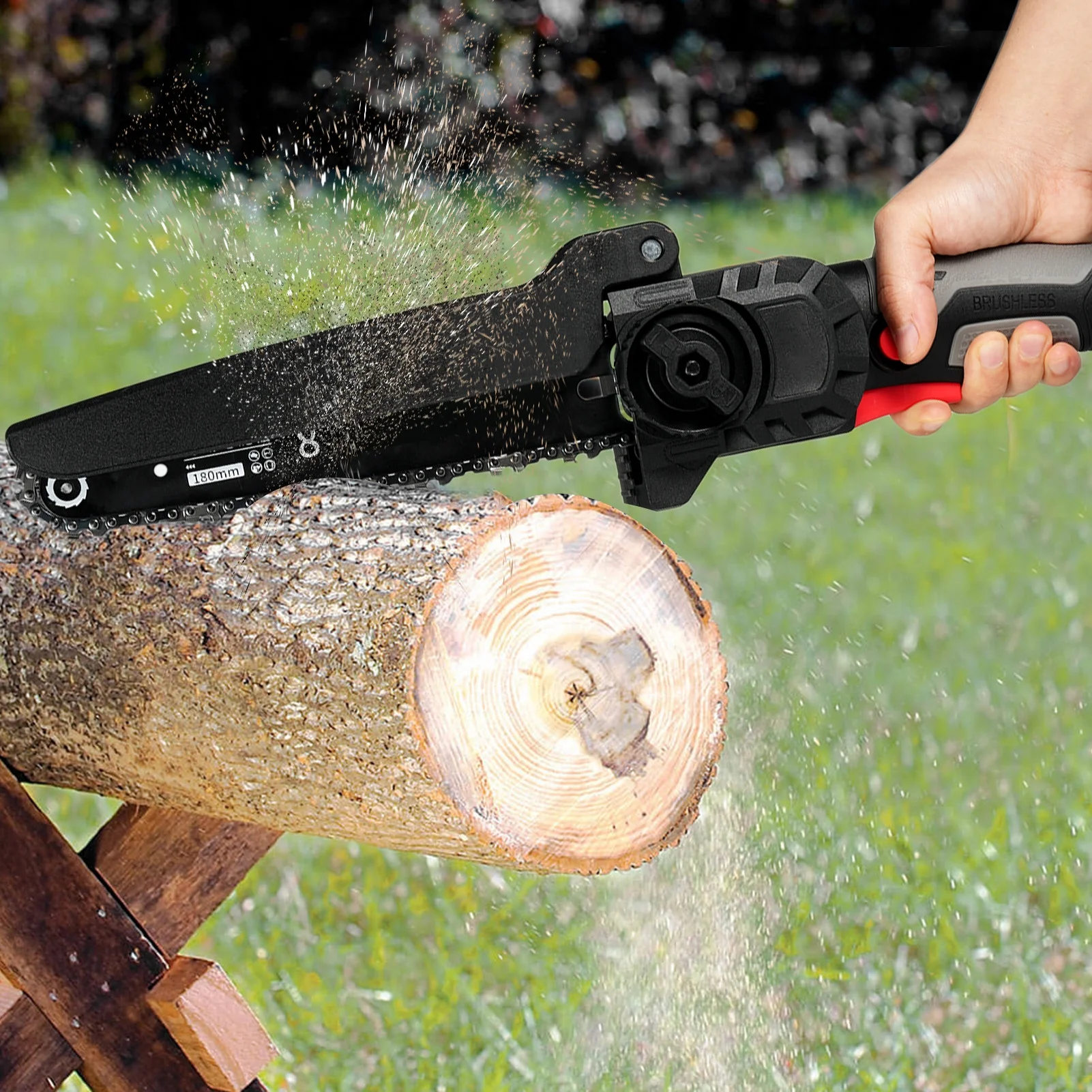 Electric chain saw,Portable With 1 Lock Branch Safety Lock Wood Powered With 8 Inch Chain Saw 1 Batteries 2 With Safety Twirltide Inch 1 Battery Portable Handheld Chain Saw And Branch