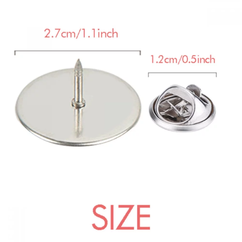 Saplings Cute Small TV Face Original Round Metal Tack Hat Pin Brooch